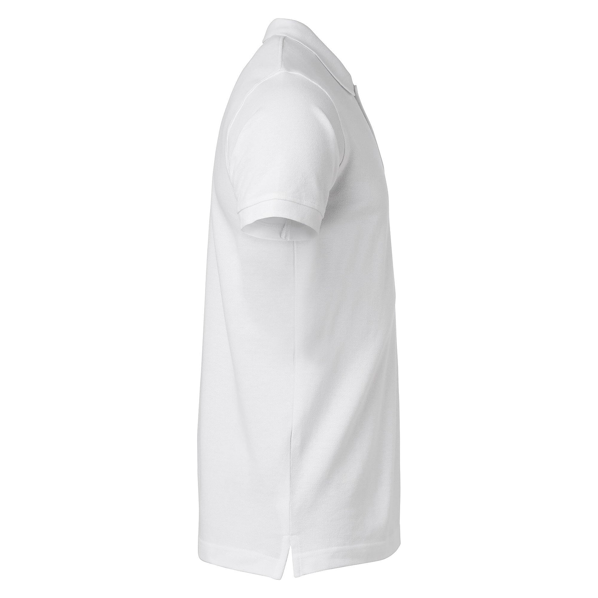 Polo homme 190 en piqué de coton avec col côtelé, manches courtes, blanc - Top Swede 1000672101