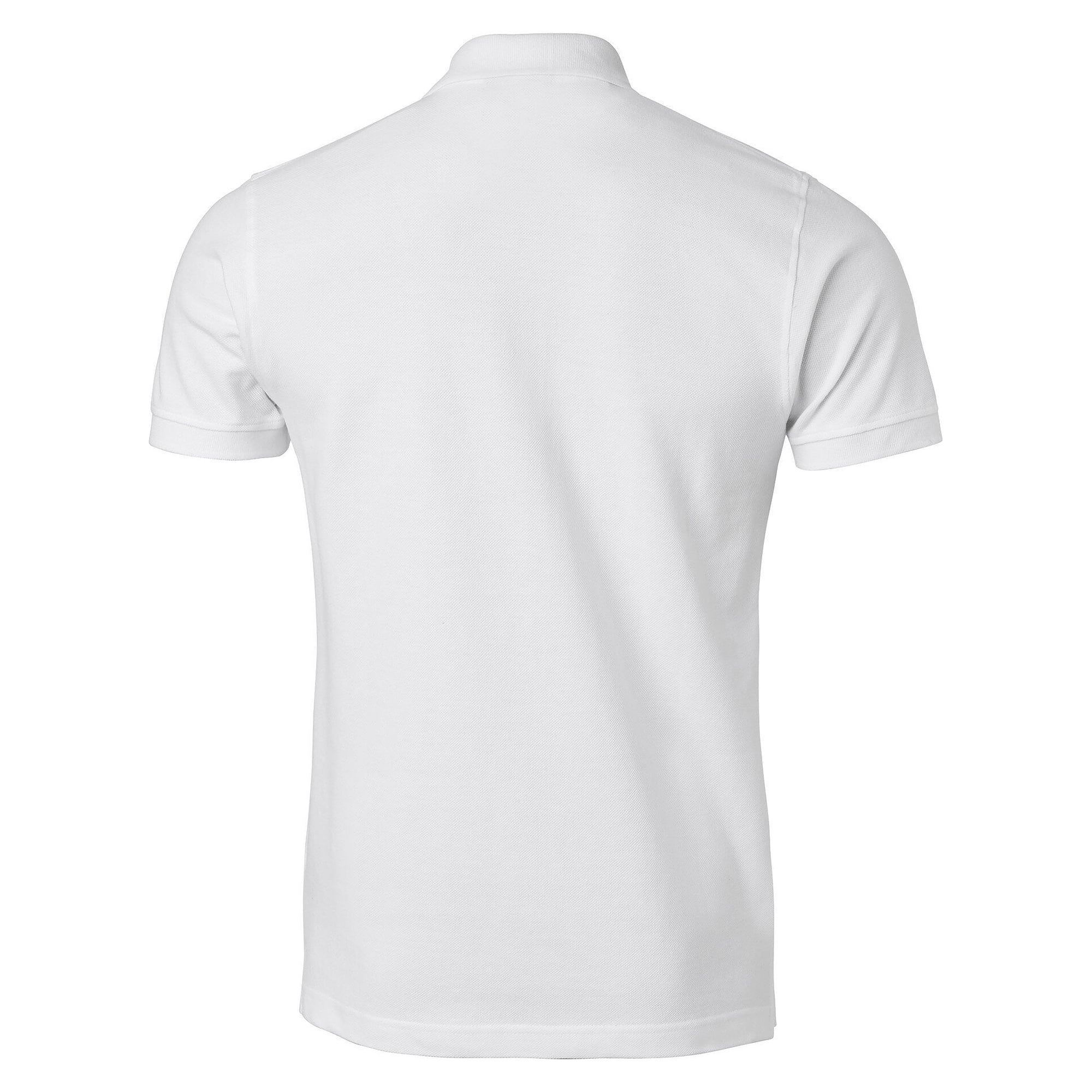 Polo homme 190 en piqué de coton avec col côtelé, manches courtes, blanc - Top Swede 1000672101