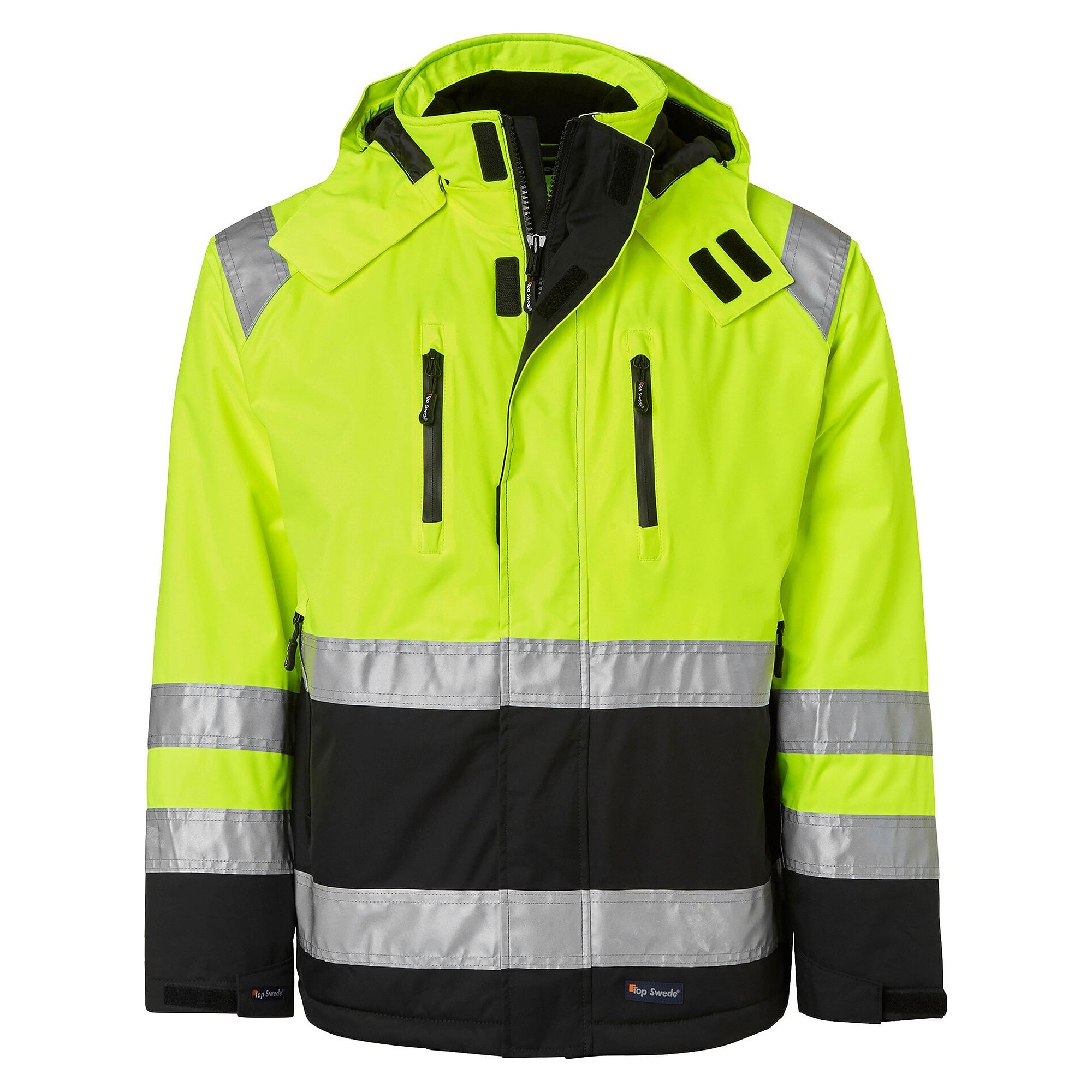 Warnschutz-Winterjacke 122 nach EN ISO 20471 Klasse 3 und EN 343, Warngelb/Schwarz - Top Swede 1000686982