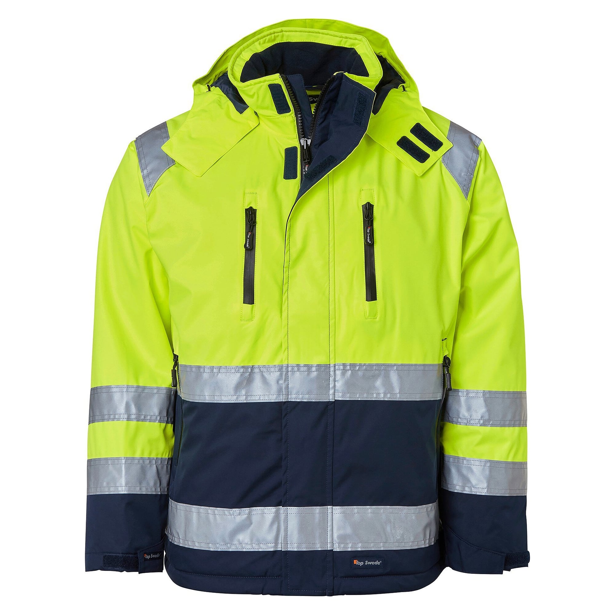 Warnschutz-Winterjacke 122 nach EN ISO 20471 Klasse 3 und EN 343, Warngelb/Navy - Top Swede 1000686983
