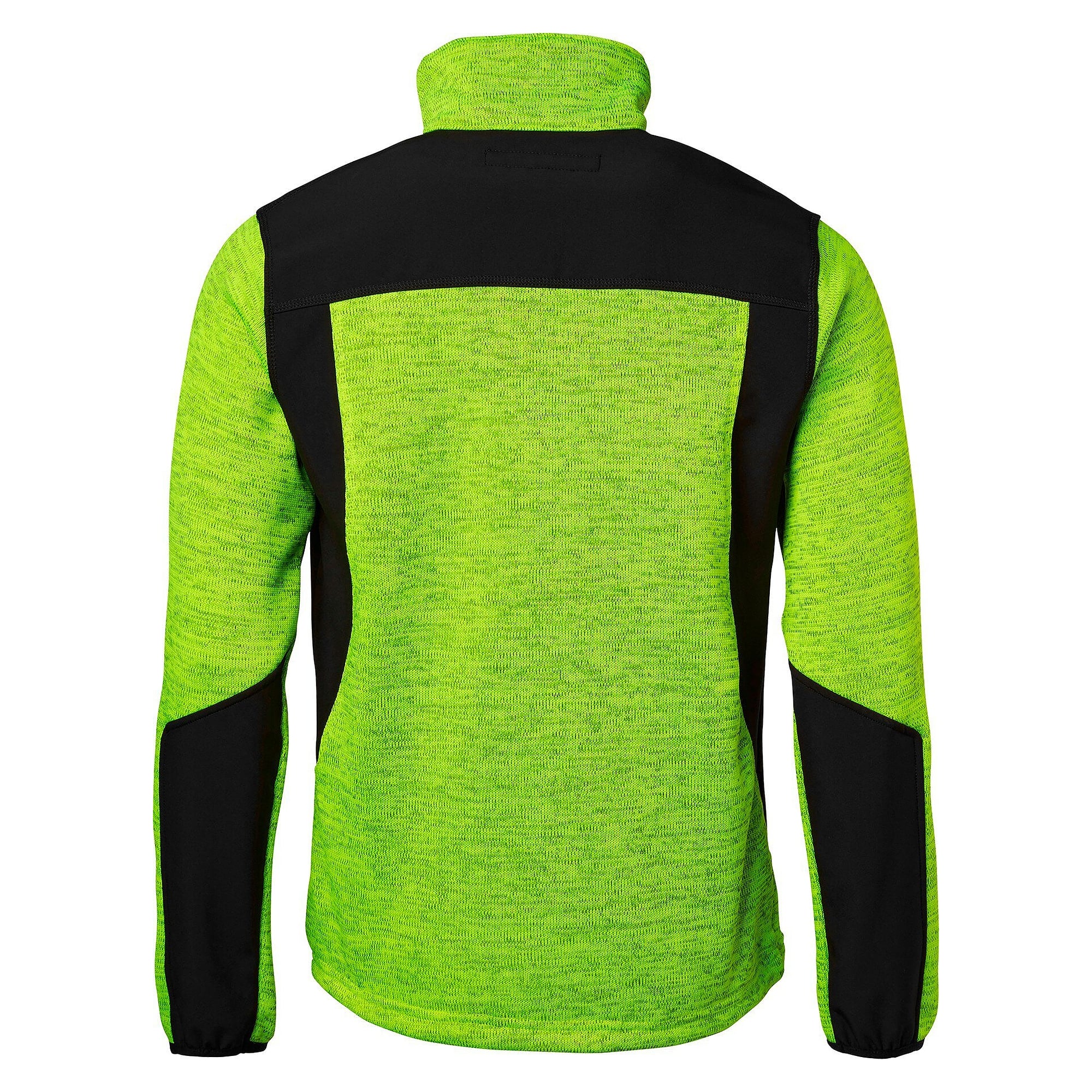 Veste en polaire tricotée avec empiècements softshell, jaune chiné/noir - Top Swede 1000687981