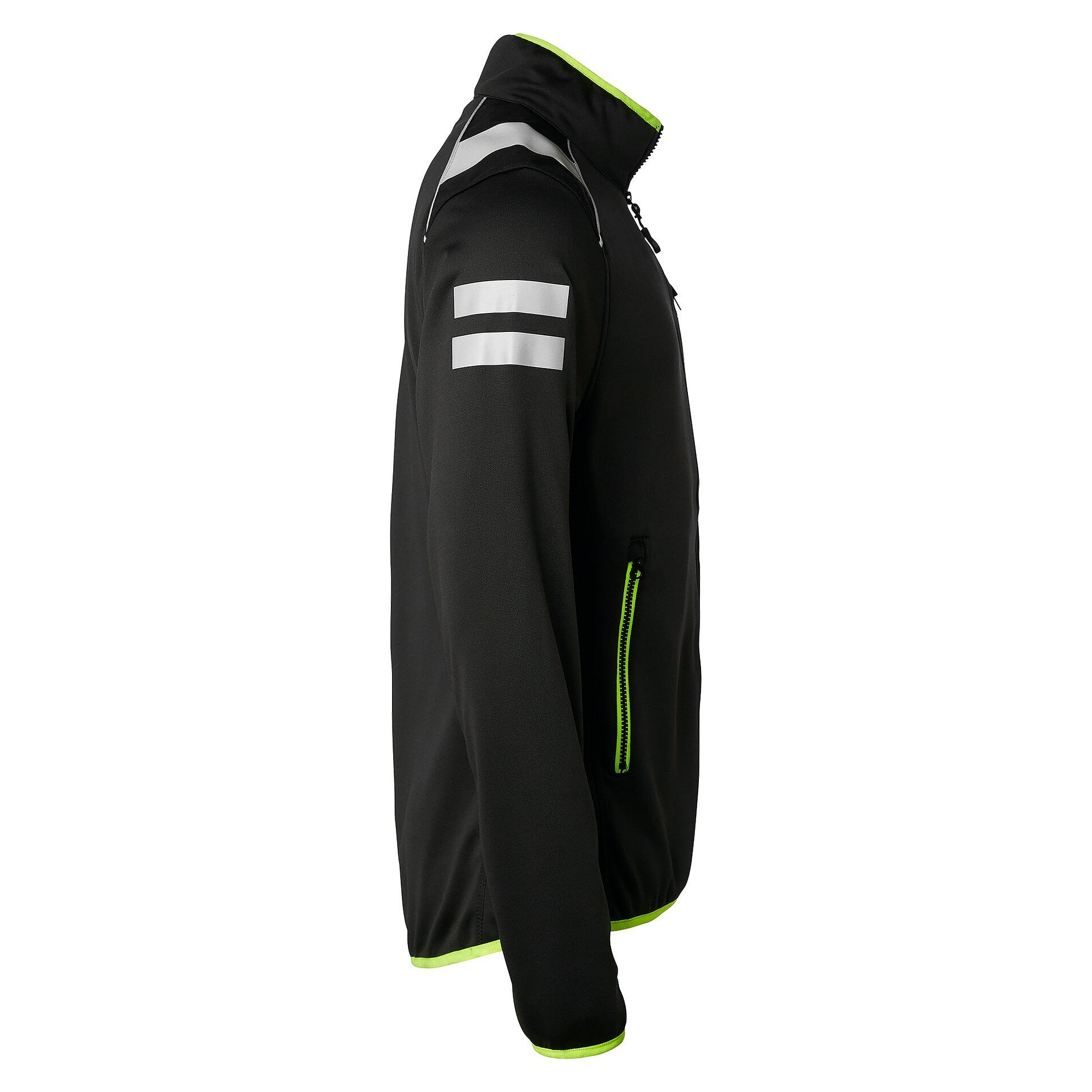 Veste sweat zippée avec poches téléphone et réflecteurs, noir, unisexe - Top Swede 1000688001