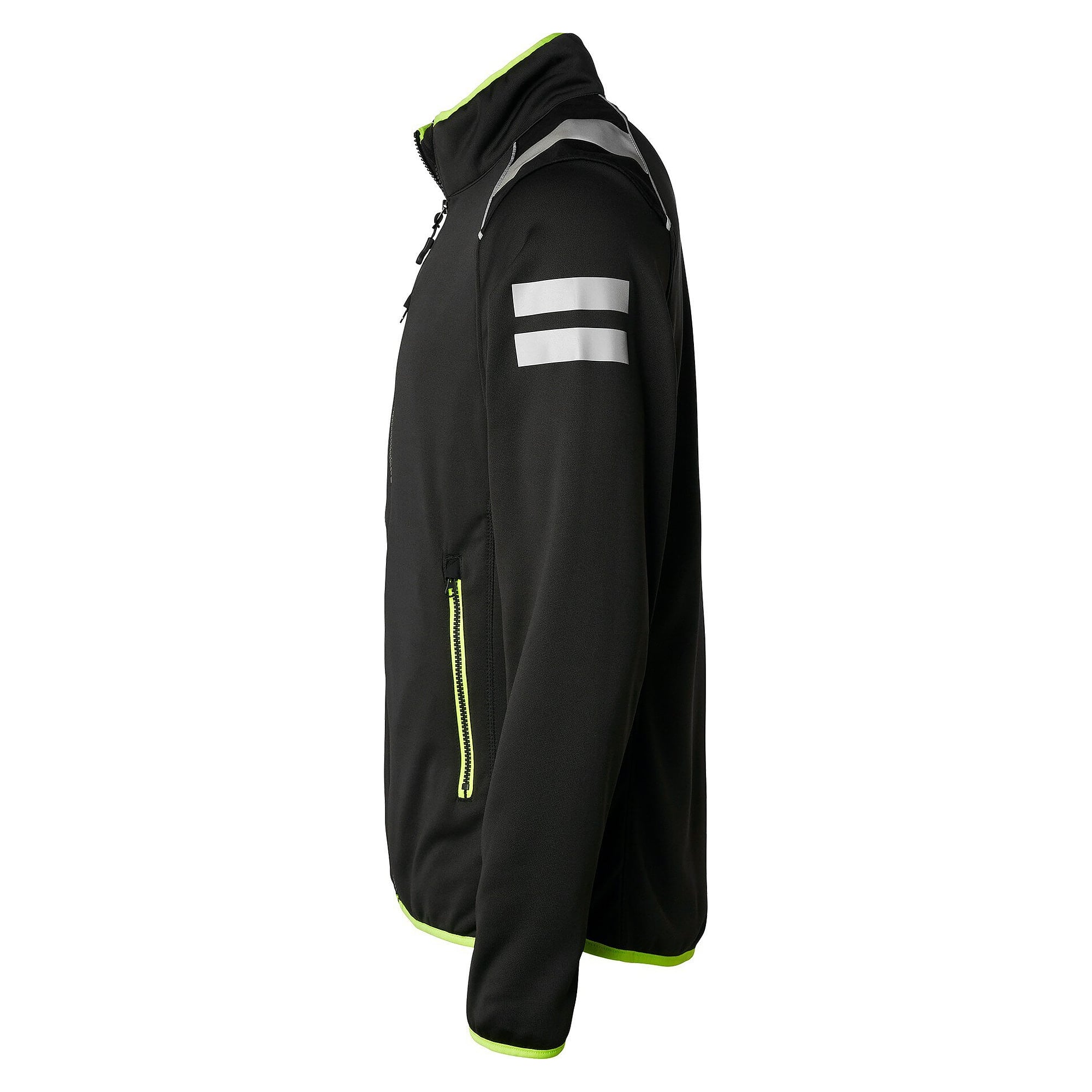 Veste sweat zippée avec poches téléphone et réflecteurs, noir, unisexe - Top Swede 1000688001