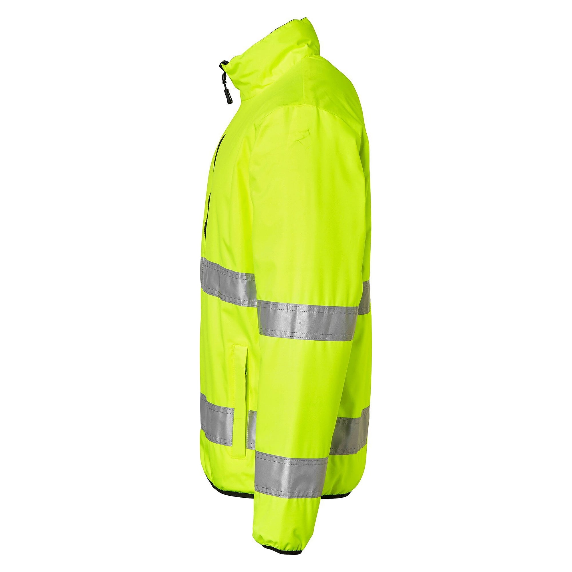 Wattierte Warnschutz-Wendejacke 129 nach EN ISO 20471 Klasse 3, fluoreszierend gelb und schwarz - Top Swede 1000693982
