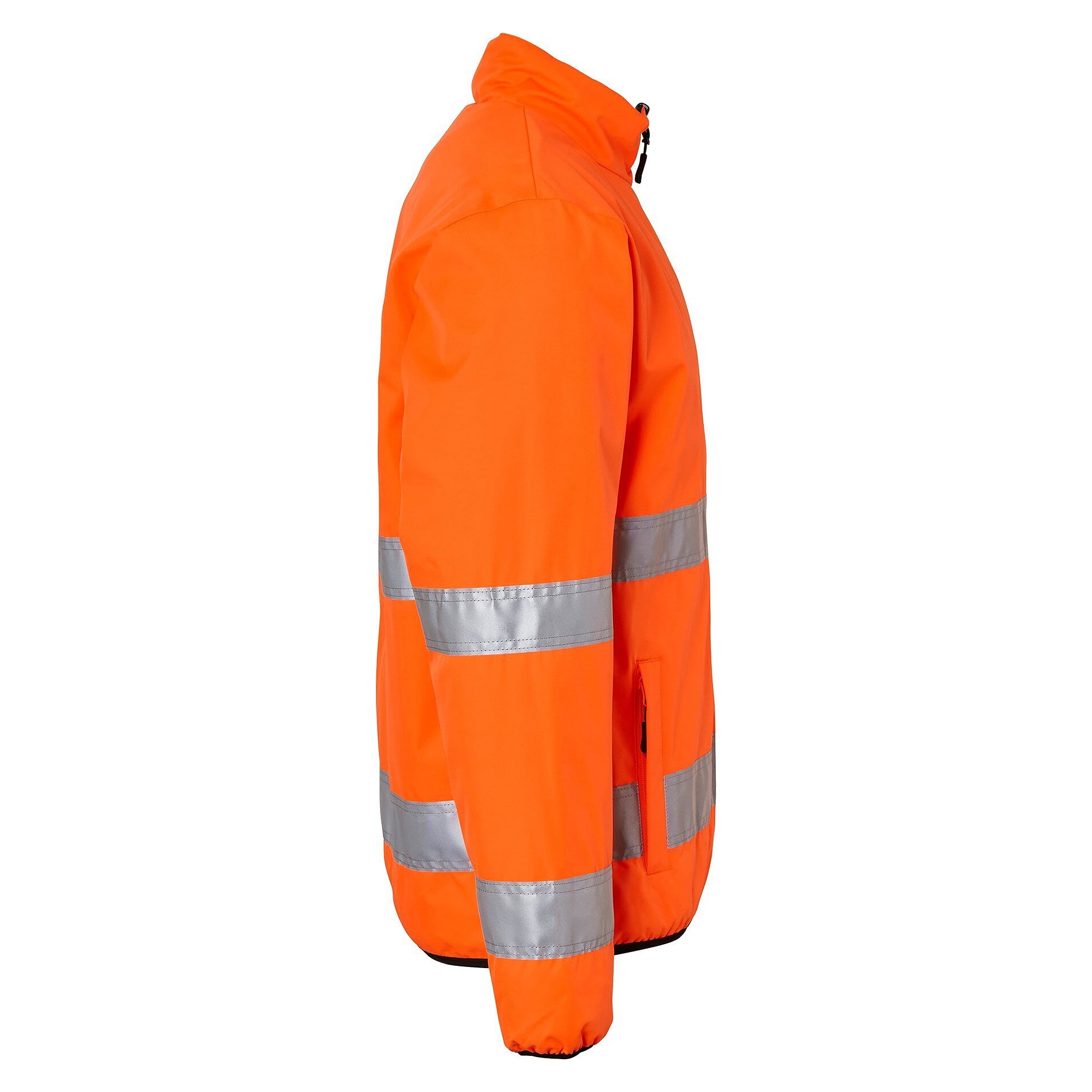 Wattierte Warnschutz-Wendejacke 129, EN ISO 20471 Klasse 3, Stretch, Warnorange/Schwarz - Top Swede 1000693990