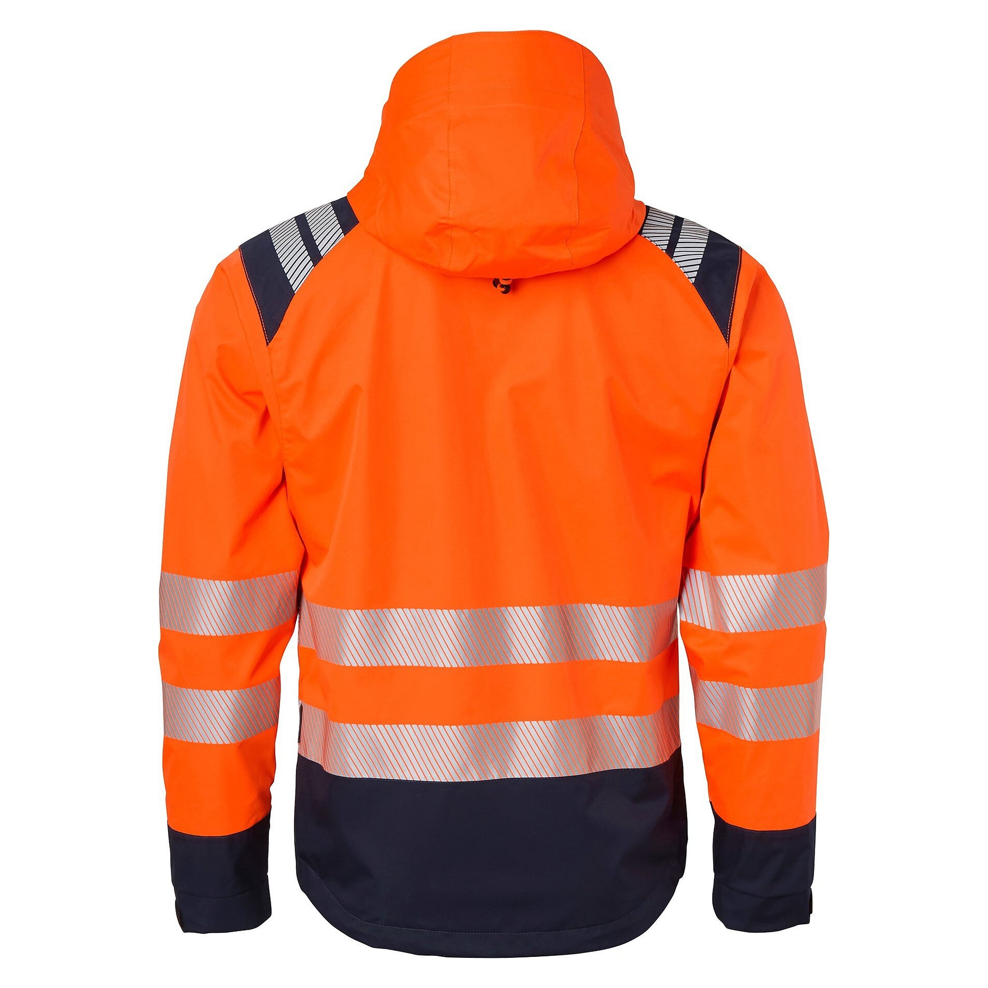 Warnschutz-Shelljacke 130 mit Daumenlöchern, EN 343 Klasse 3, Warnorange/Navy - Top Swede 1000694991