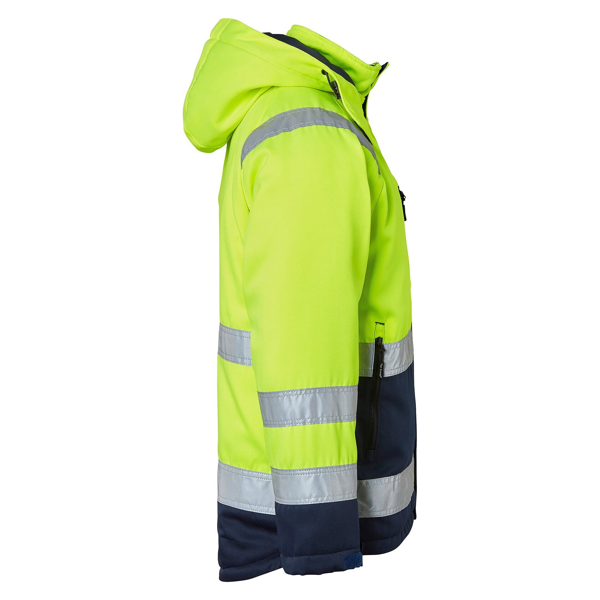 Veste d'hiver haute visibilité 131 EN ISO 20471 classe 3, matelassée, à capuche, jaune fluo/bleu marine - Top Swede 1000695983