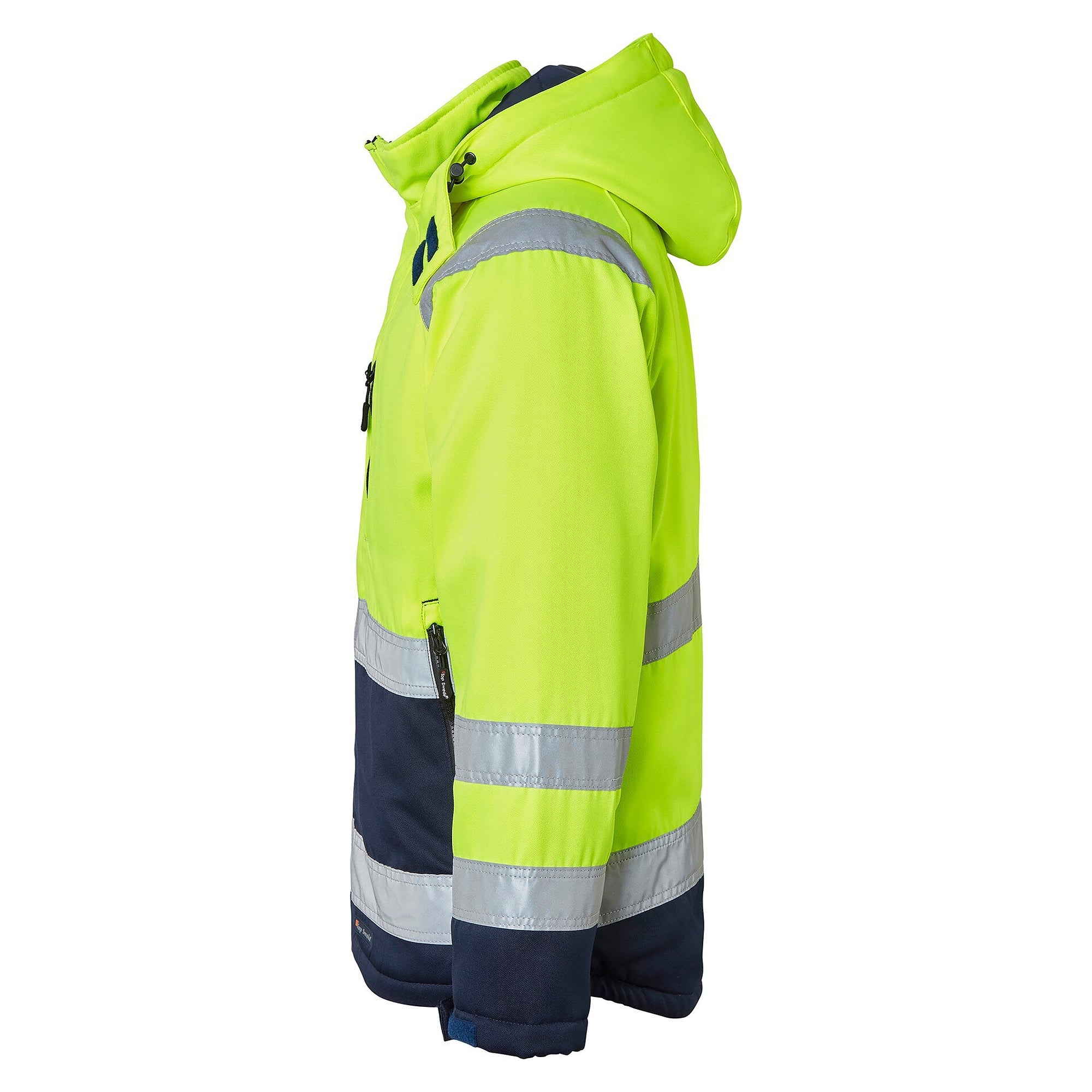 Veste d'hiver haute visibilité 131 EN ISO 20471 classe 3, matelassée, à capuche, jaune fluo/bleu marine - Top Swede 1000695983