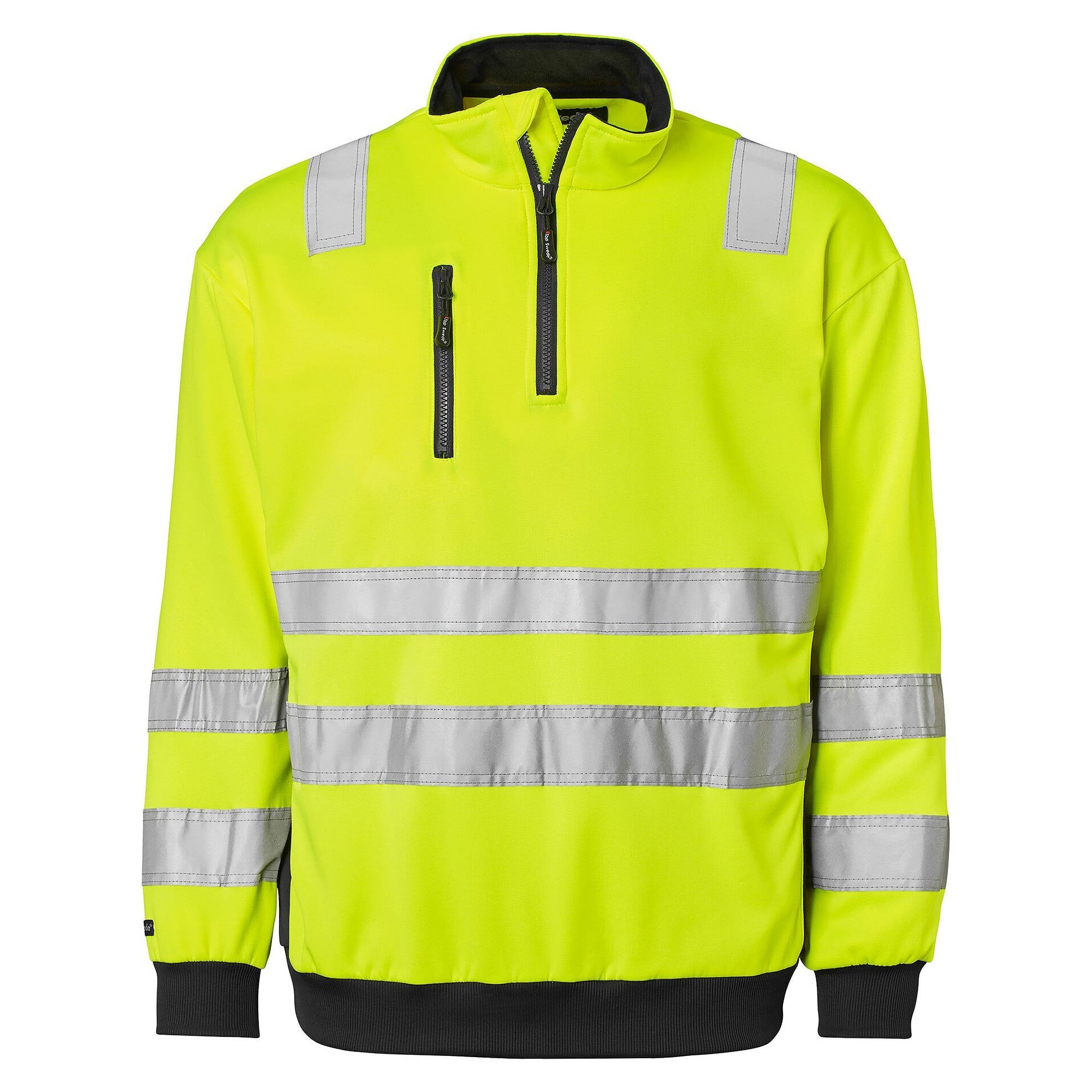 Sweat-shirt haute visibilité demi-zip 136, EN ISO 20471 classe 3, jaune/marine - Top Swede 1000703983