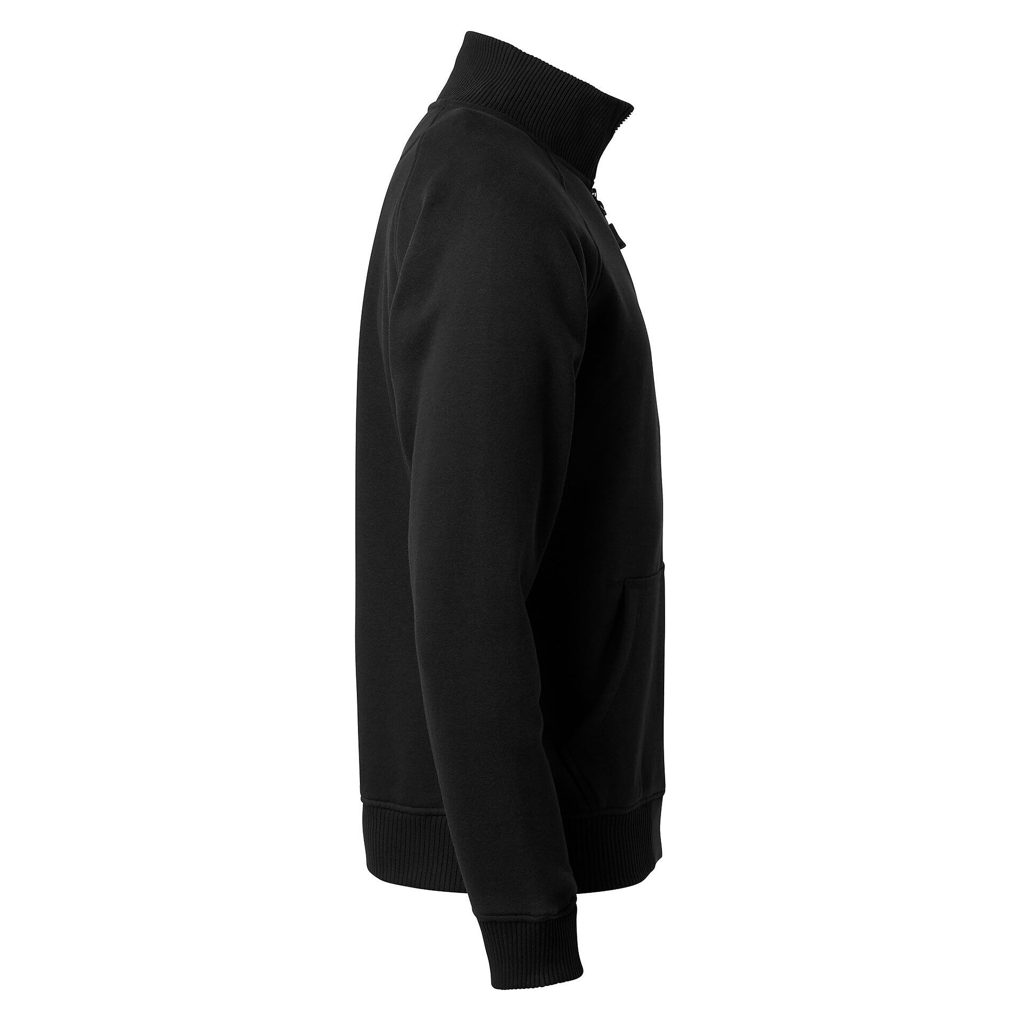 Veste sweat 148 à col, zip intégral et poches latérales, unisexe, noir - Top Swede 1000709001