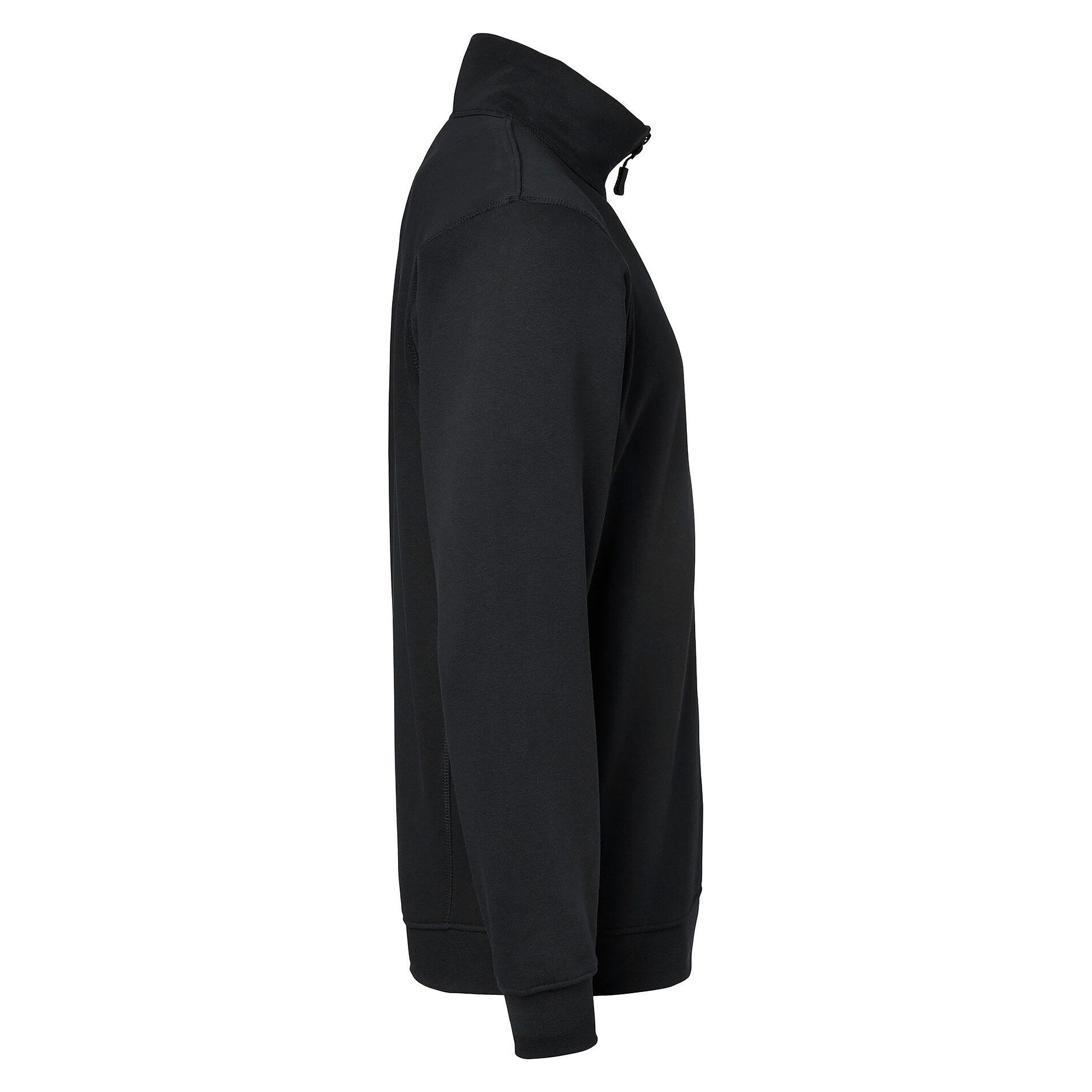 Half-Zip-Sweatshirt 149 mit hohem Baumwollanteil und Bündchen, unisex, schwarz - Top Swede 1000710001