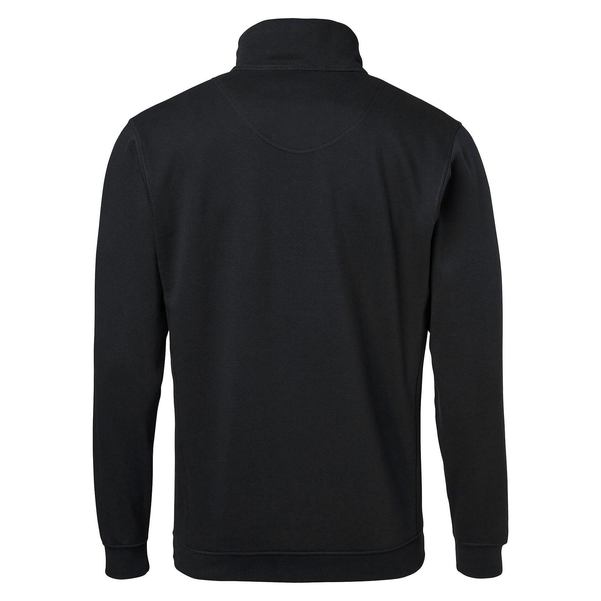 Half-Zip-Sweatshirt 149 mit hohem Baumwollanteil und Bündchen, unisex, schwarz - Top Swede 1000710001