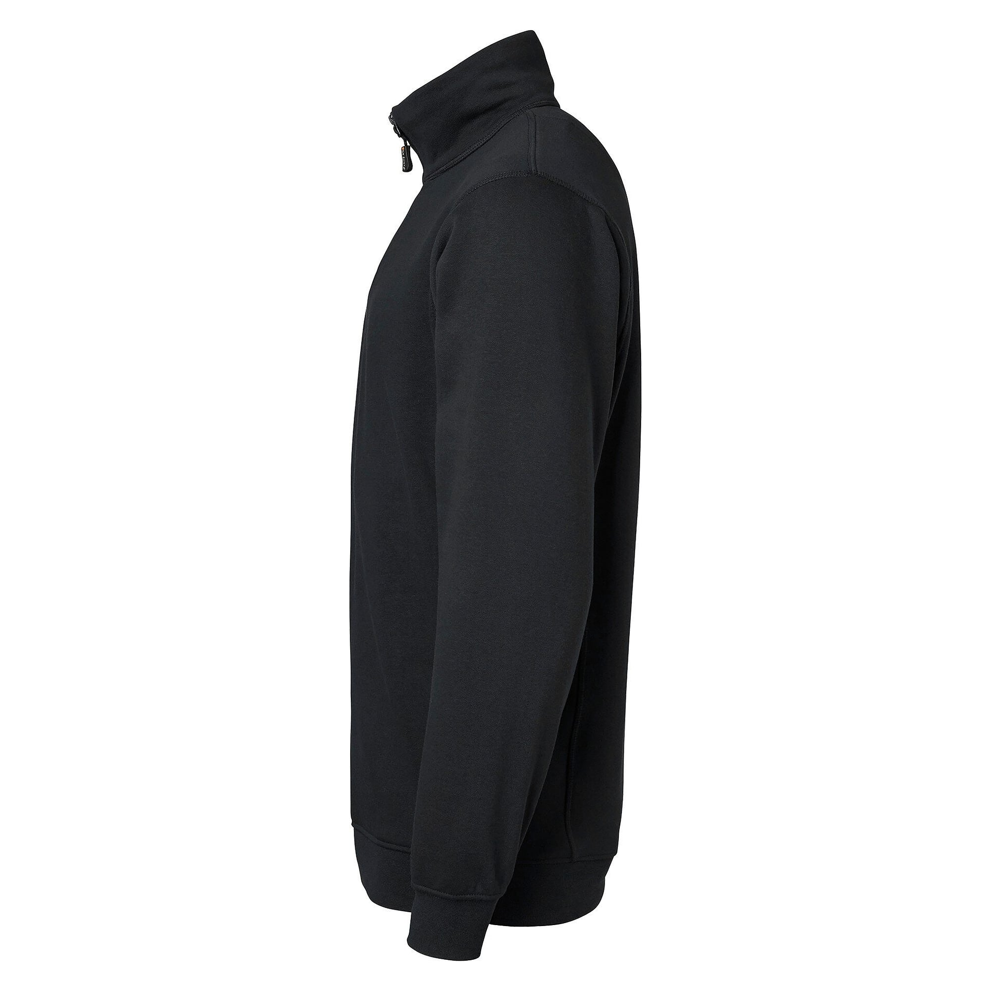 Half-Zip-Sweatshirt 149 mit hohem Baumwollanteil und Bündchen, unisex, schwarz - Top Swede 1000710001