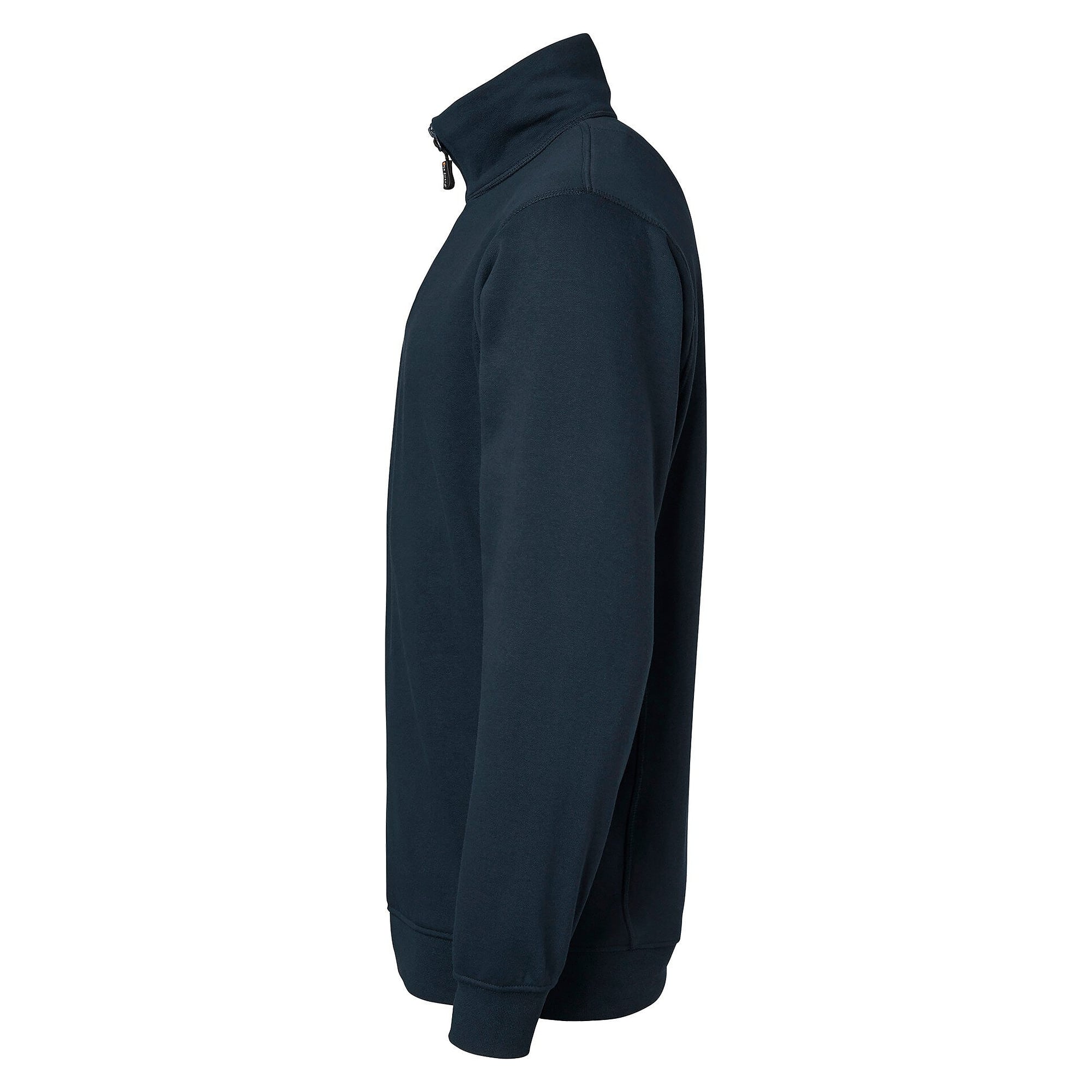 Sweat-shirt demi-zip 149 riche en coton avec bords-côtes, unisexe, bleu marine - Top Swede 1000710403