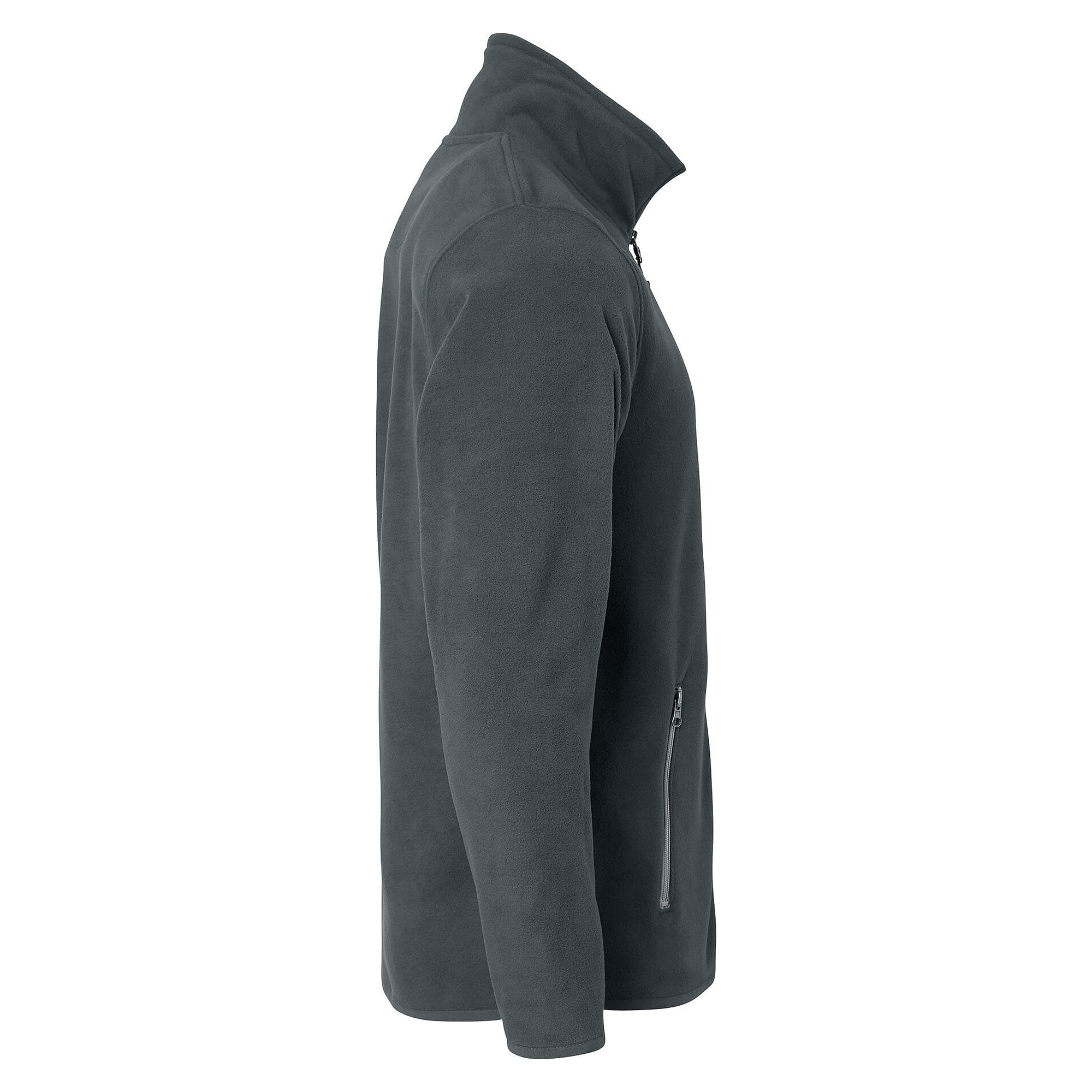 154 unisex fleece jacket with full-length zip and zipped side pockets, dark grey - Top Swede 1000718021