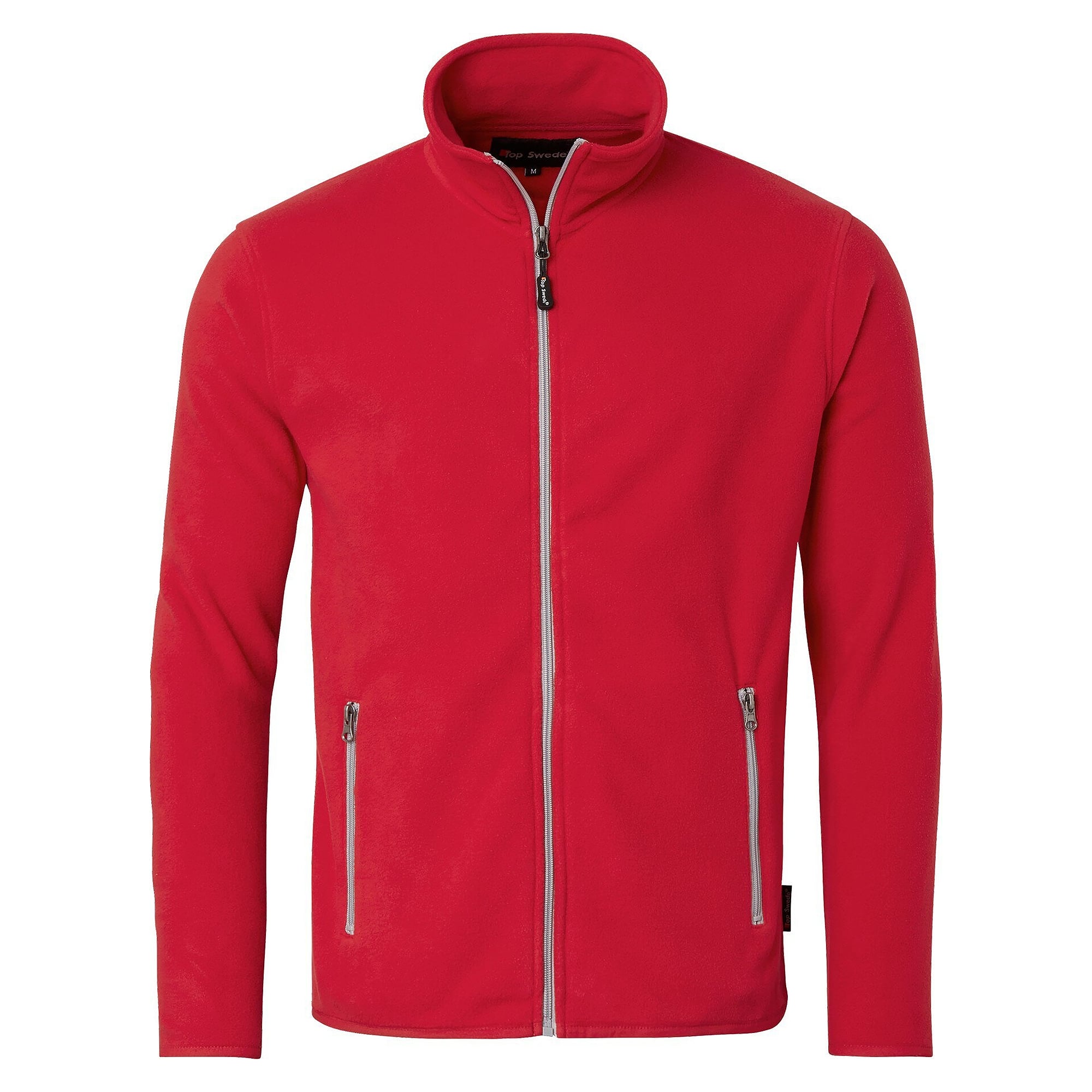 Veste polaire unisexe 154 avec fermeture éclair intégrale et poches zippées, rouge - Top Swede 1000718607