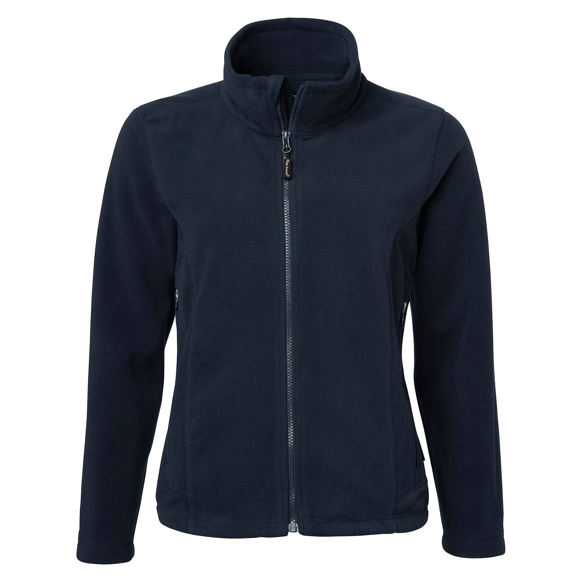Veste polaire femme 1642 cintrée avec protège-menton et poches zippées, bleu marine - Top Swede 1000719403