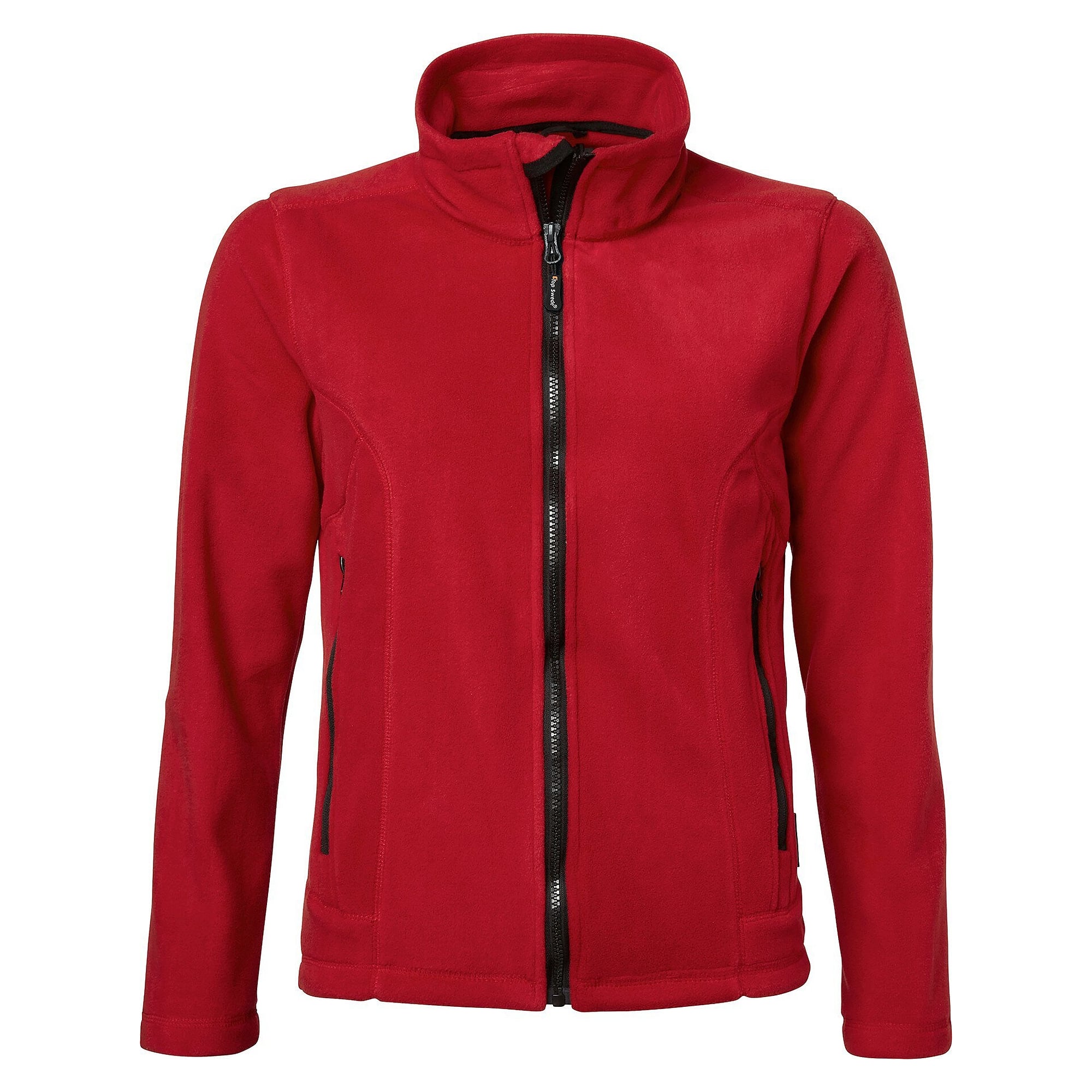 Veste polaire femme 1642 cintrée avec protège-menton et poches zippées, rouge - Top Swede 1000719607