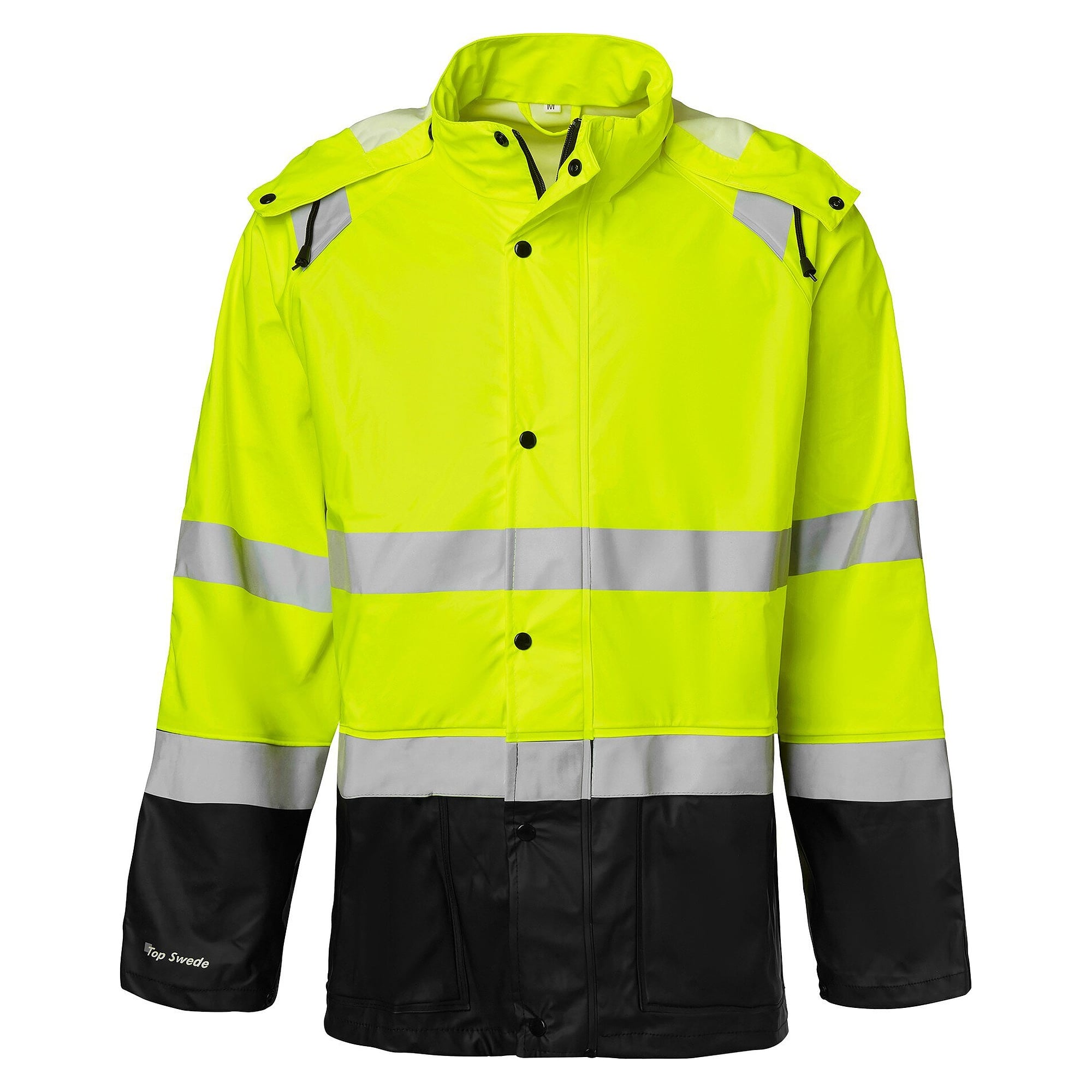 Veste de pluie haute visibilité stretch 180, EN 343 3/1, EN ISO 20471 cl. 3, jaune/noir - Top Swede 1000732982