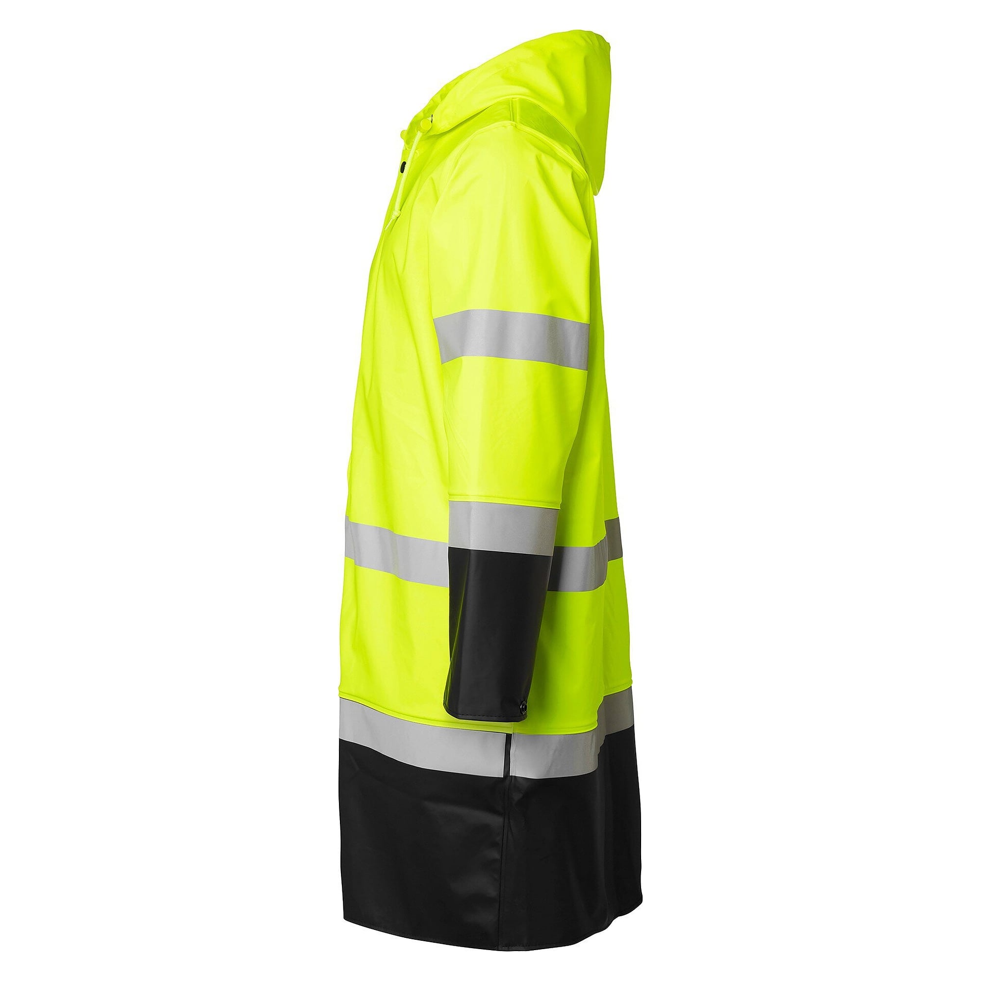 Manteau de pluie haute visibilité 181, 100 cm, EN 343 3/1, EN ISO 20471 cl. 3, jaune/noir - Top Swede 1000733982