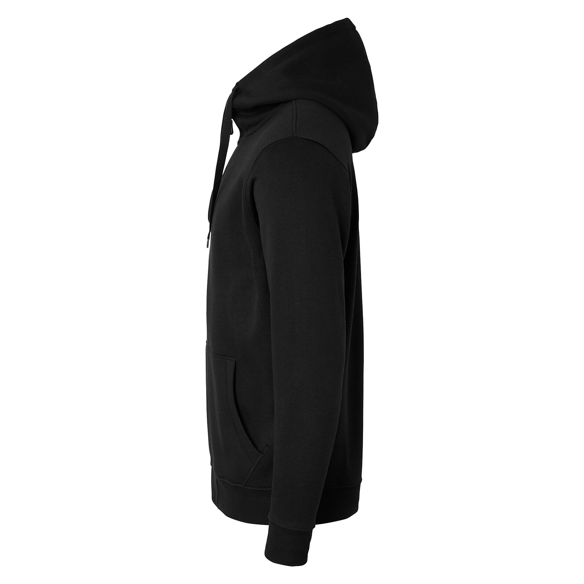 Veste sweat à capuche homme 185 à zip intégral, capuche fixe et poches, noir - Top Swede 1000735001