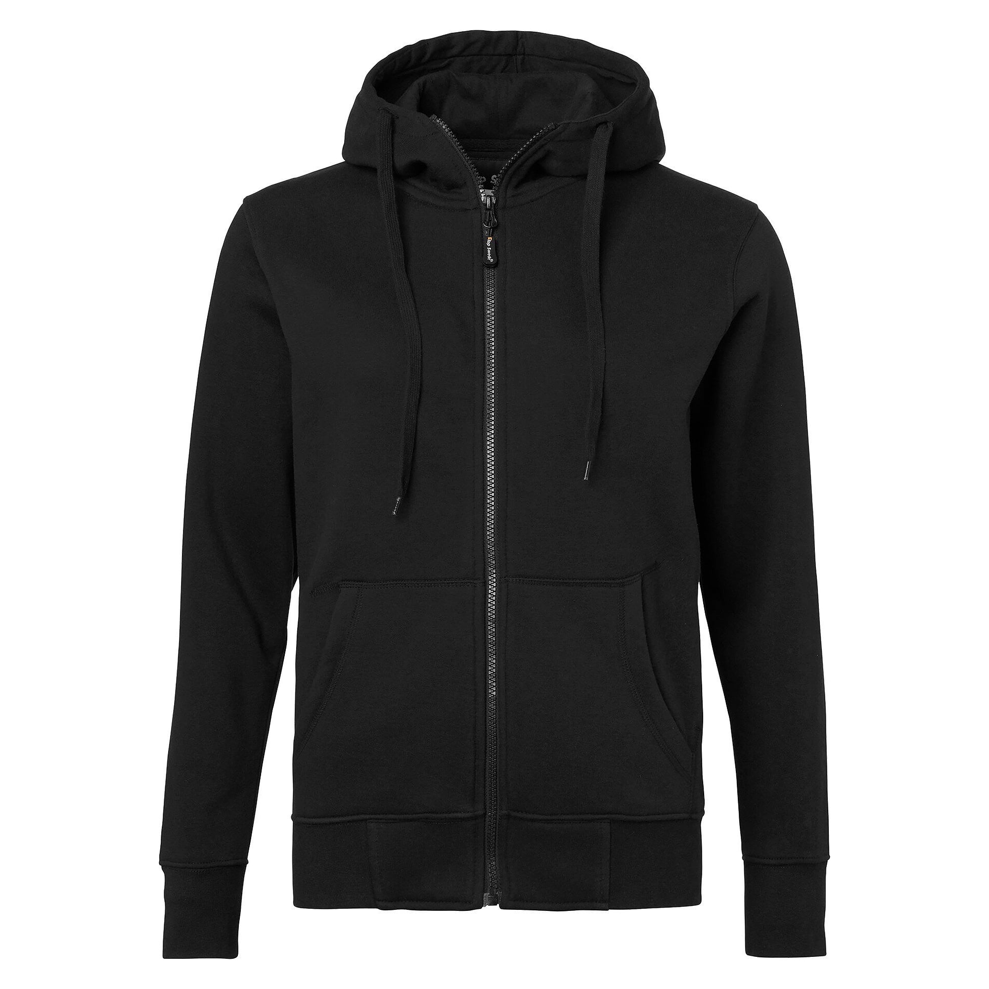 Damen-Kapuzensweatjacke 186 mit Full-Zip, fester Kapuze und Seitentaschen, schwarz - Top Swede 1000736001
