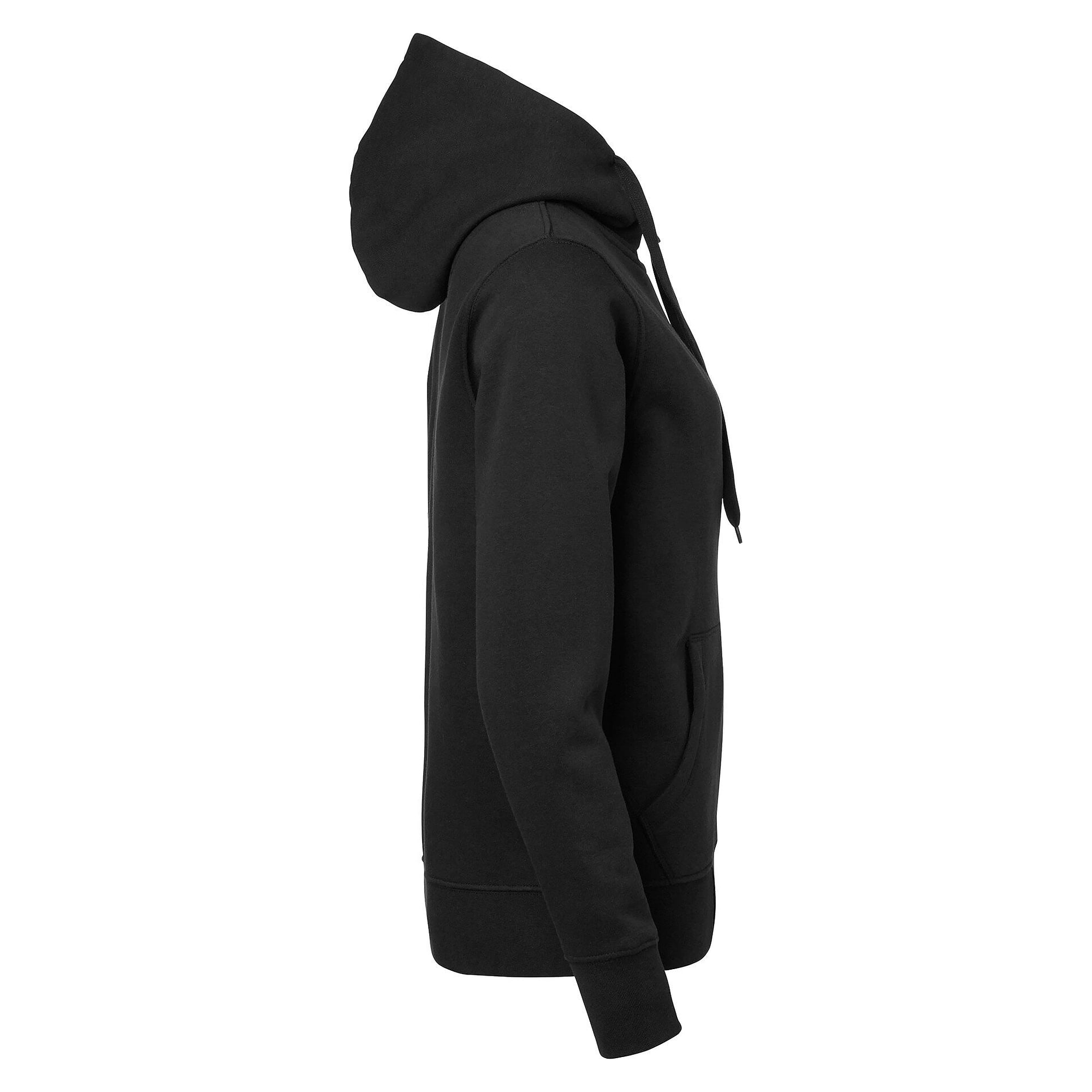 Damen-Kapuzensweatjacke 186 mit Full-Zip, fester Kapuze und Seitentaschen, schwarz - Top Swede 1000736001