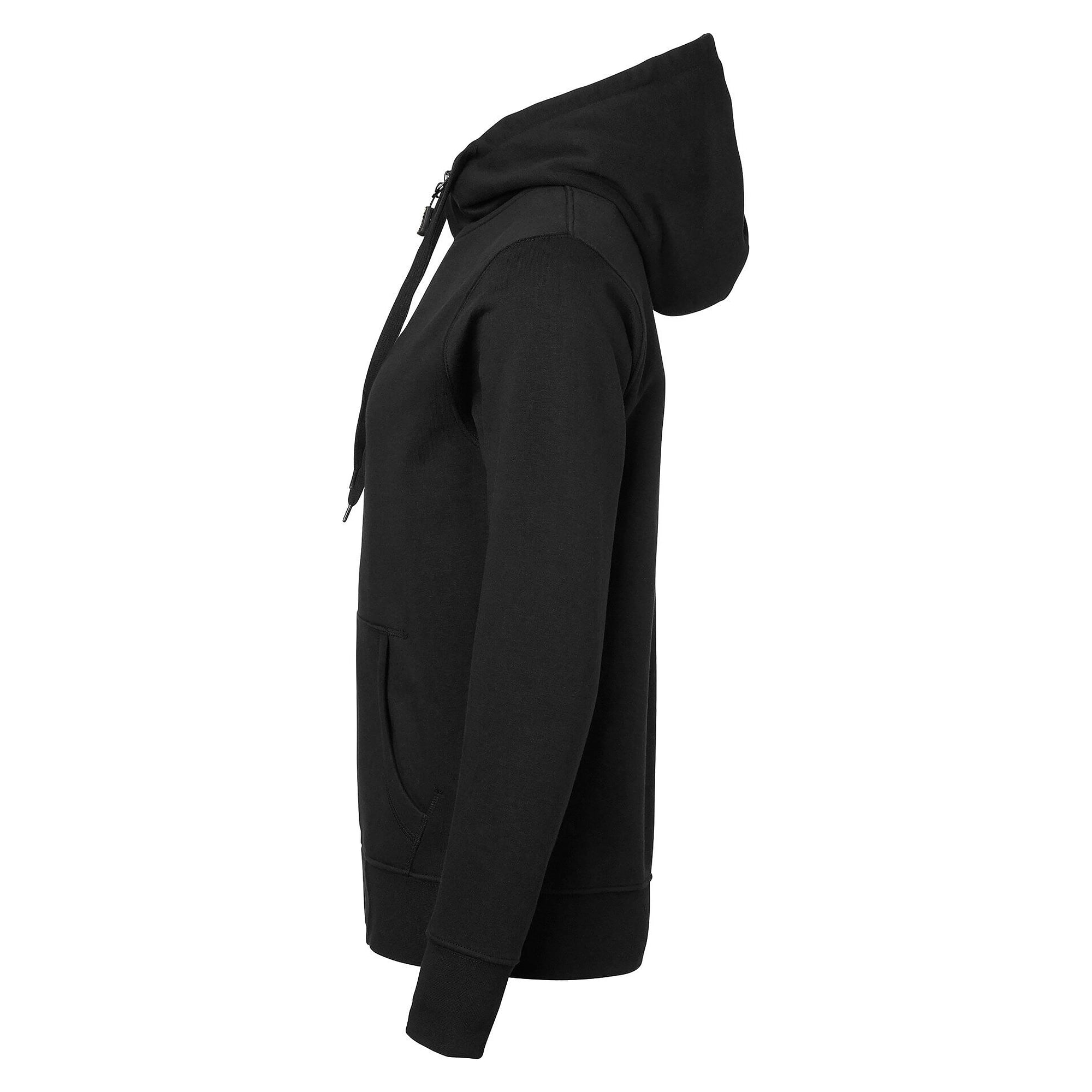 Damen-Kapuzensweatjacke 186 mit Full-Zip, fester Kapuze und Seitentaschen, schwarz - Top Swede 1000736001