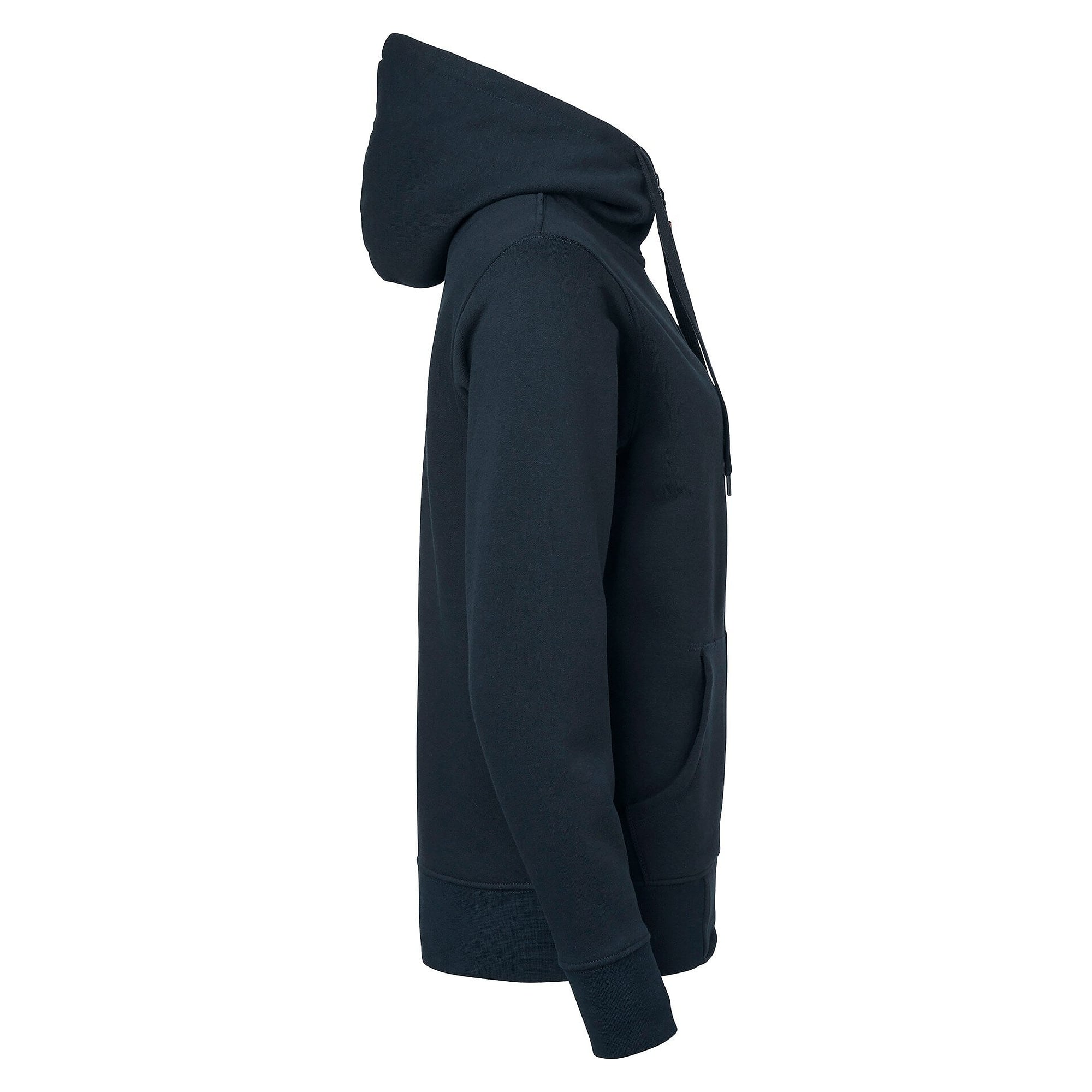 Veste sweat à capuche femme 186 à zip intégral, capuche fixe et poches, bleu marine - Top Swede 1000736403