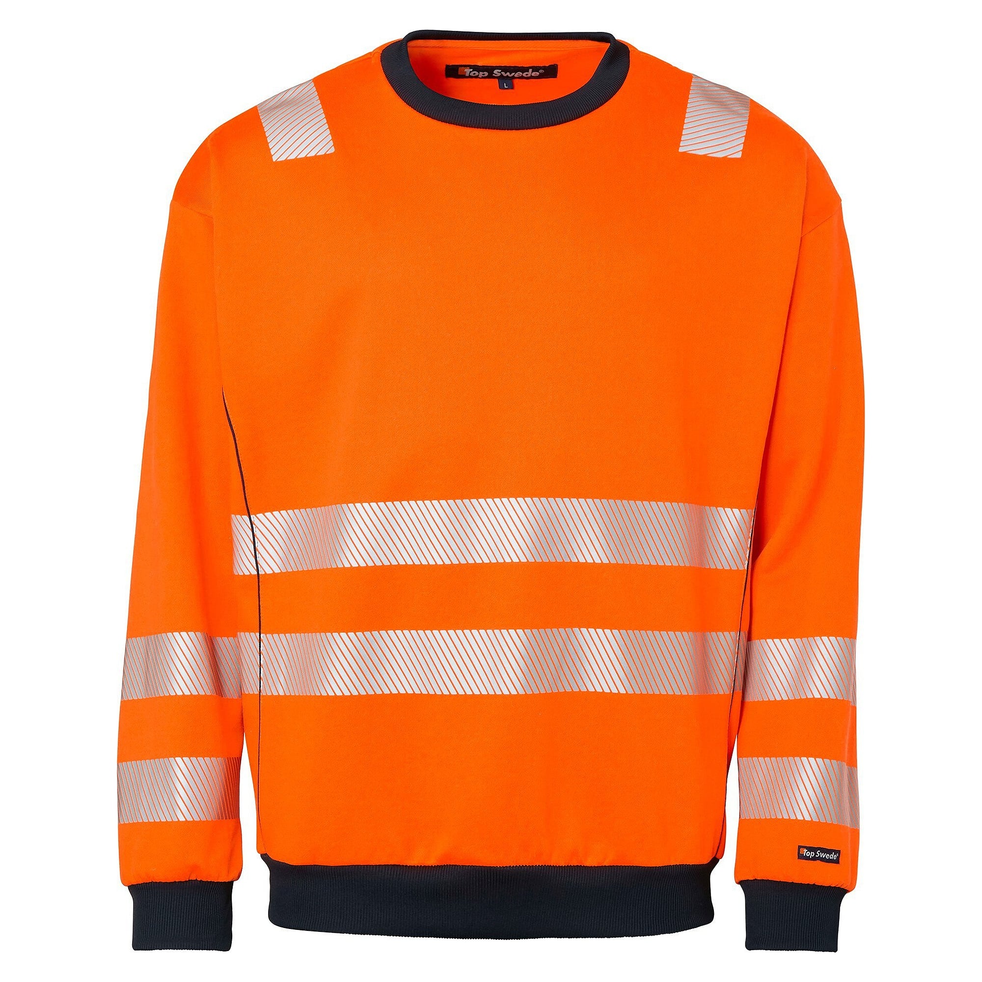 Sweat-shirt haute visibilité 1929 polyester-coton, EN ISO 20471 classe 3, orange fluo - Top Swede 1000740811