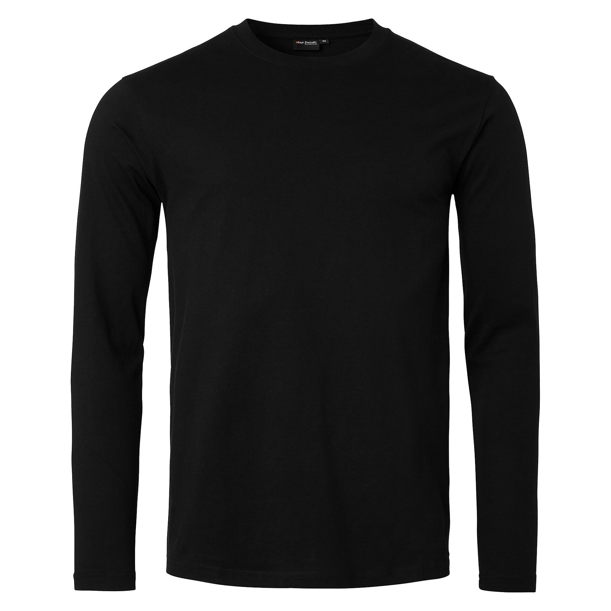 T-shirt manches longues 138 col rond en élasthanne doublé, unisexe, noir - Top Swede 1000848001