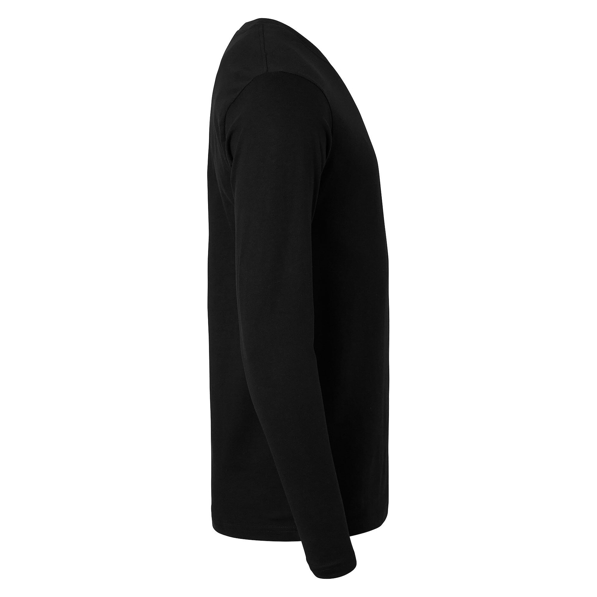 Langarm-T-Shirt 138 mit Rundhals aus doppeltem Elasthan, Unisex, Schwarz - Top Swede 1000848001