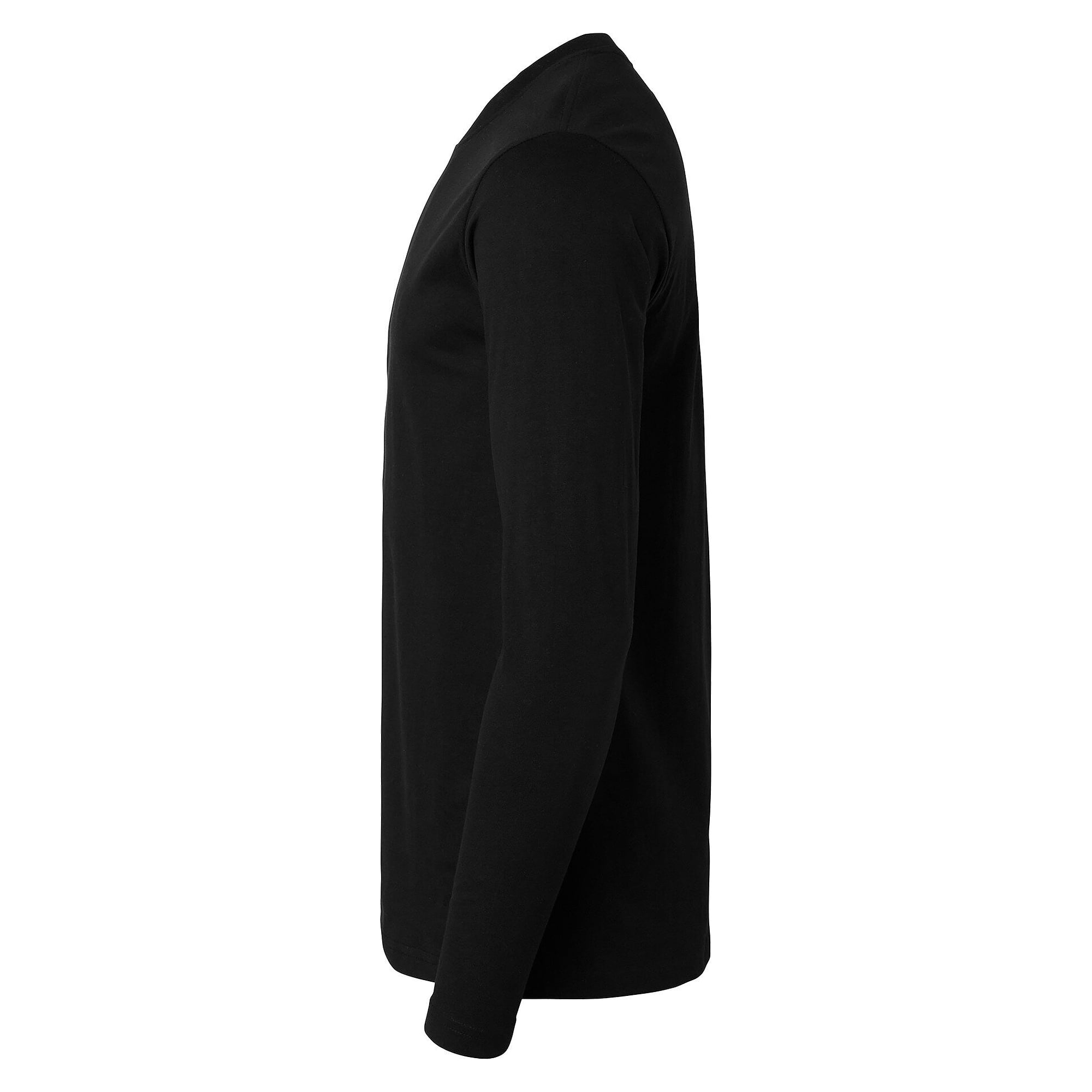 Langarm-T-Shirt 138 mit Rundhals aus doppeltem Elasthan, Unisex, Schwarz - Top Swede 1000848001