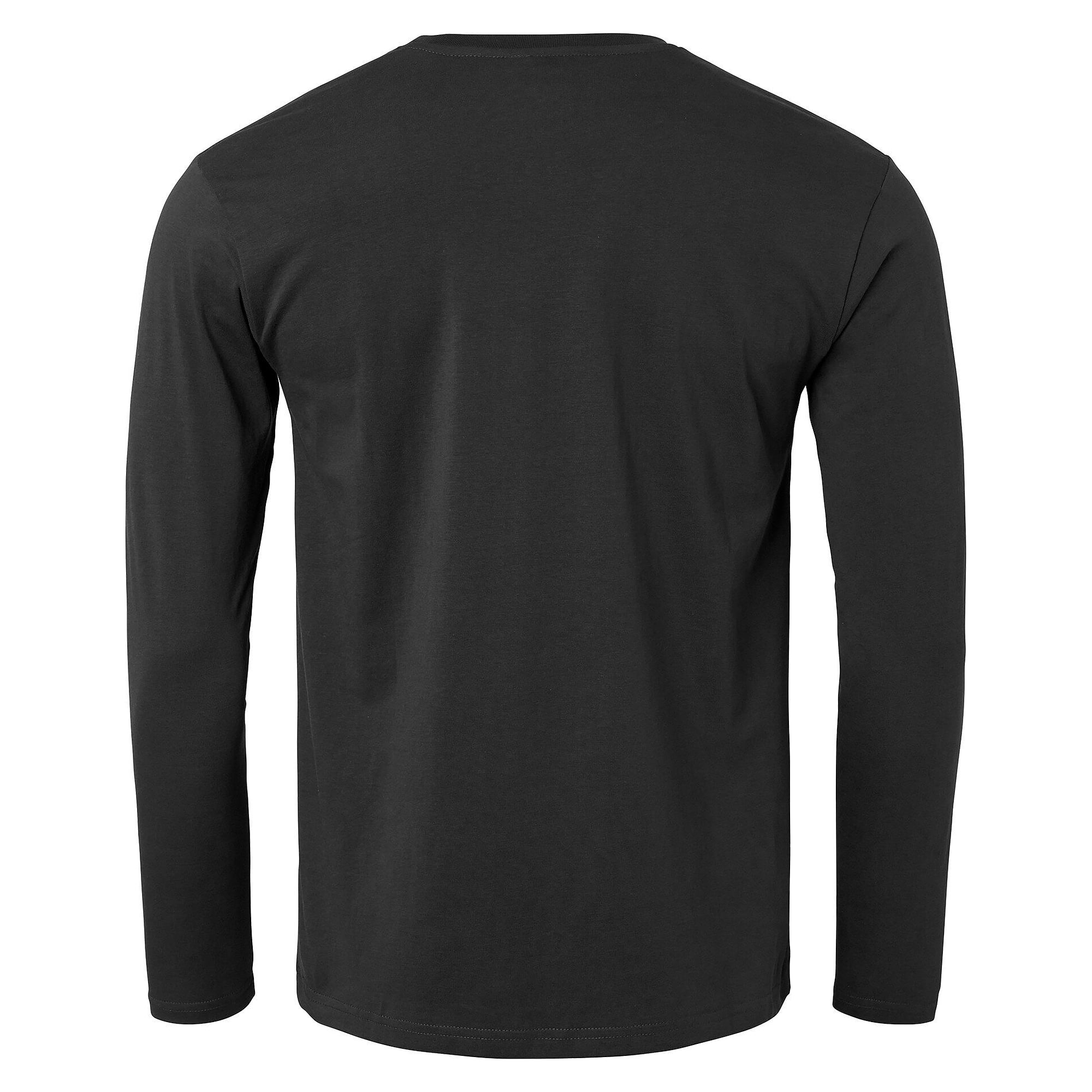 Langarm-T-Shirt 138 mit Rundhals aus doppeltem Elasthan, Unisex, Dunkelgrau - Top Swede 1000848021
