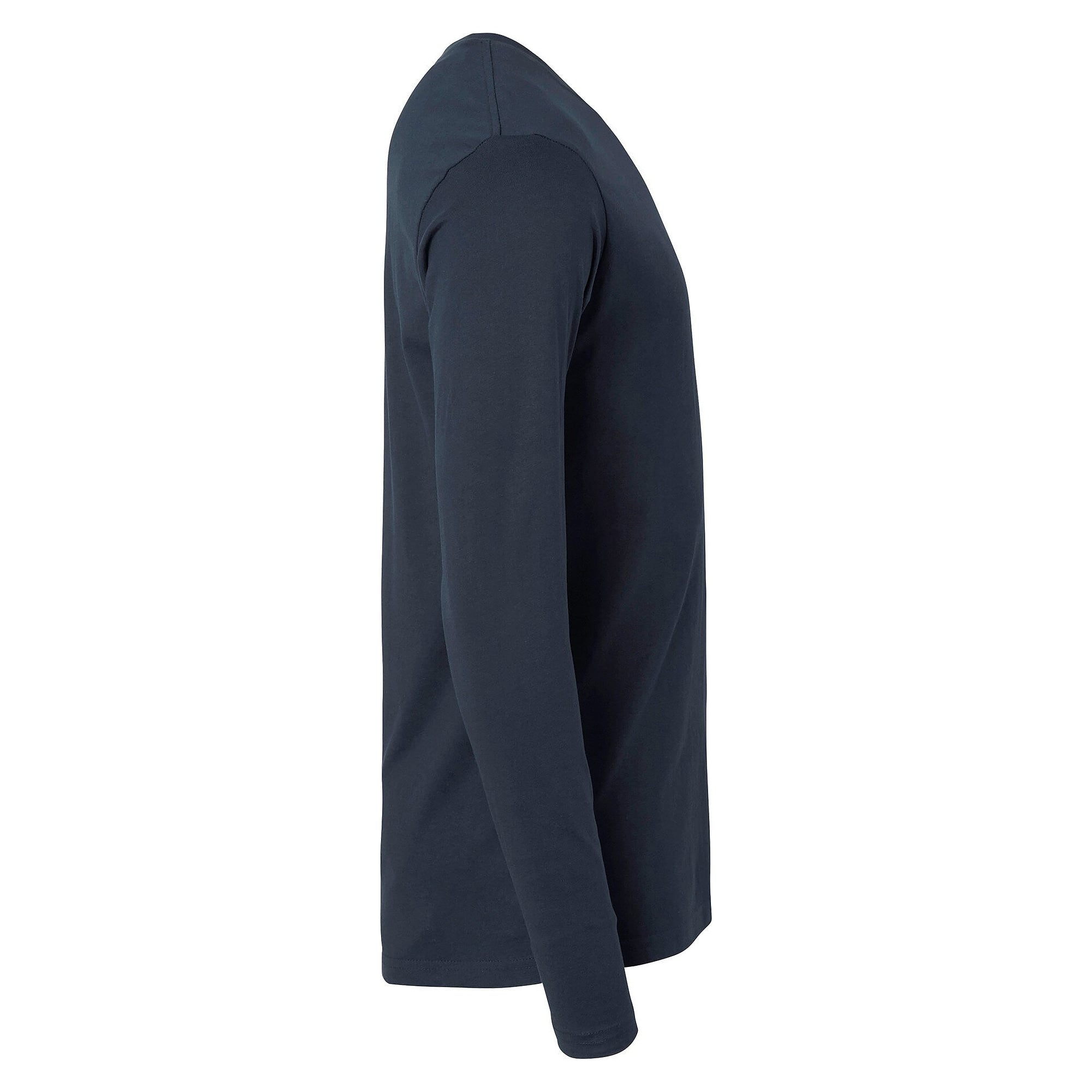 Langarm-T-Shirt 138 mit Rundhals aus doppeltem Elasthan, Unisex, Navyblau - Top Swede 1000848403