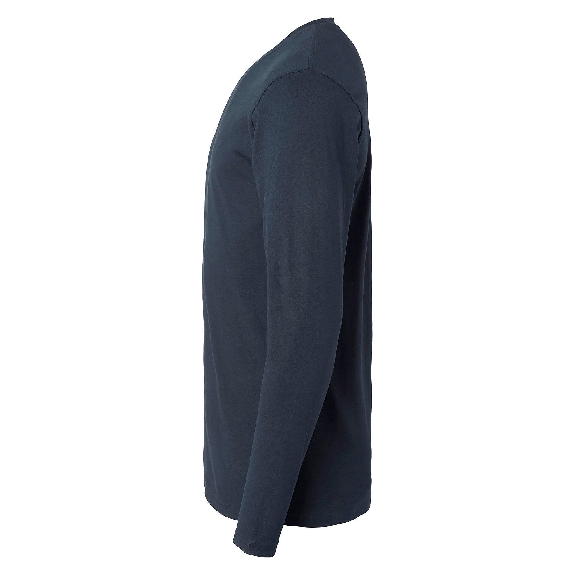 Langarm-T-Shirt 138 mit Rundhals aus doppeltem Elasthan, Unisex, Navyblau - Top Swede 1000848403