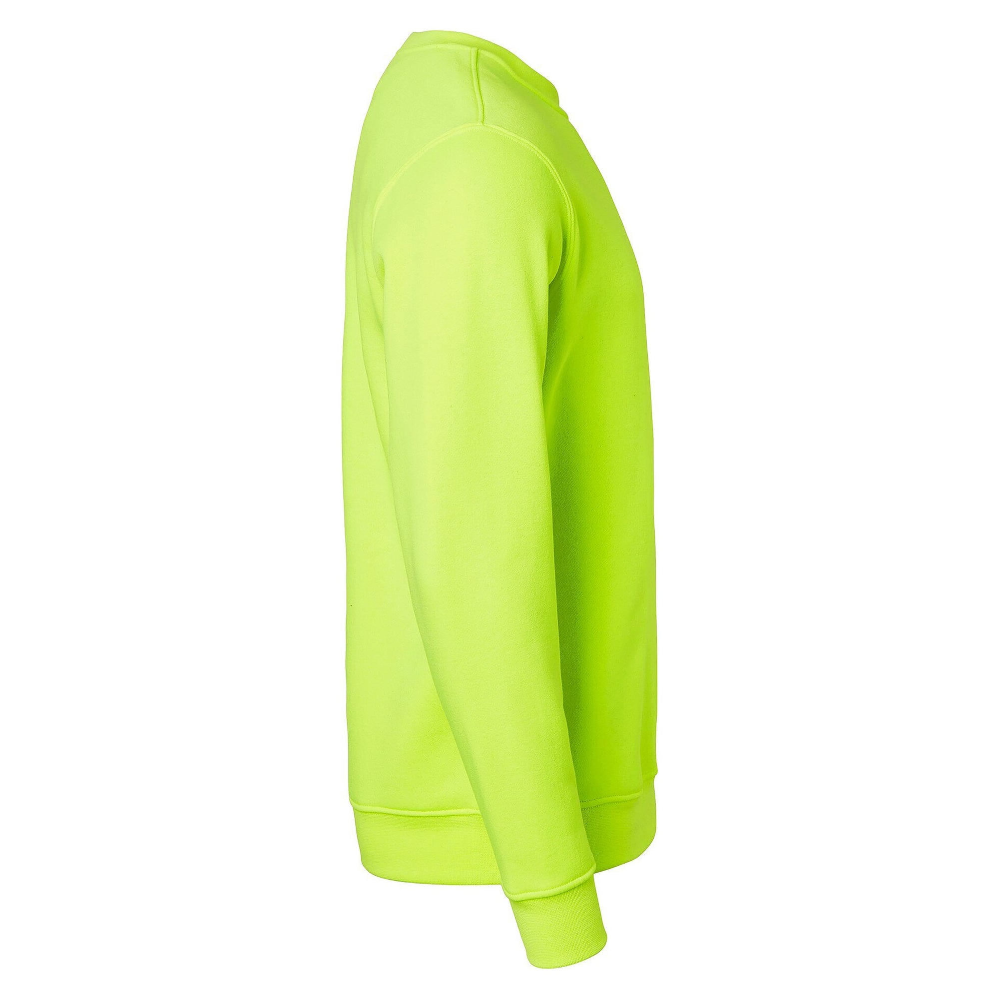 Sweat-shirt 240 col rond avec poignets et bord-côte, unisexe, jaune fluo - Top Swede 1000850712