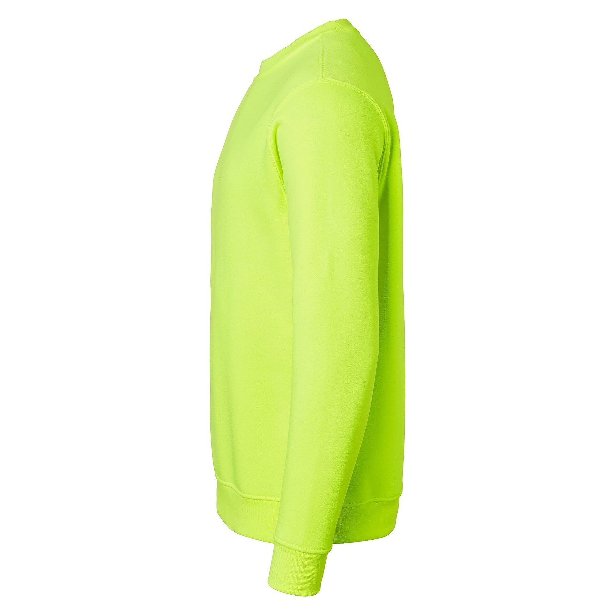 Sweat-shirt 240 col rond avec poignets et bord-côte, unisexe, jaune fluo - Top Swede 1000850712