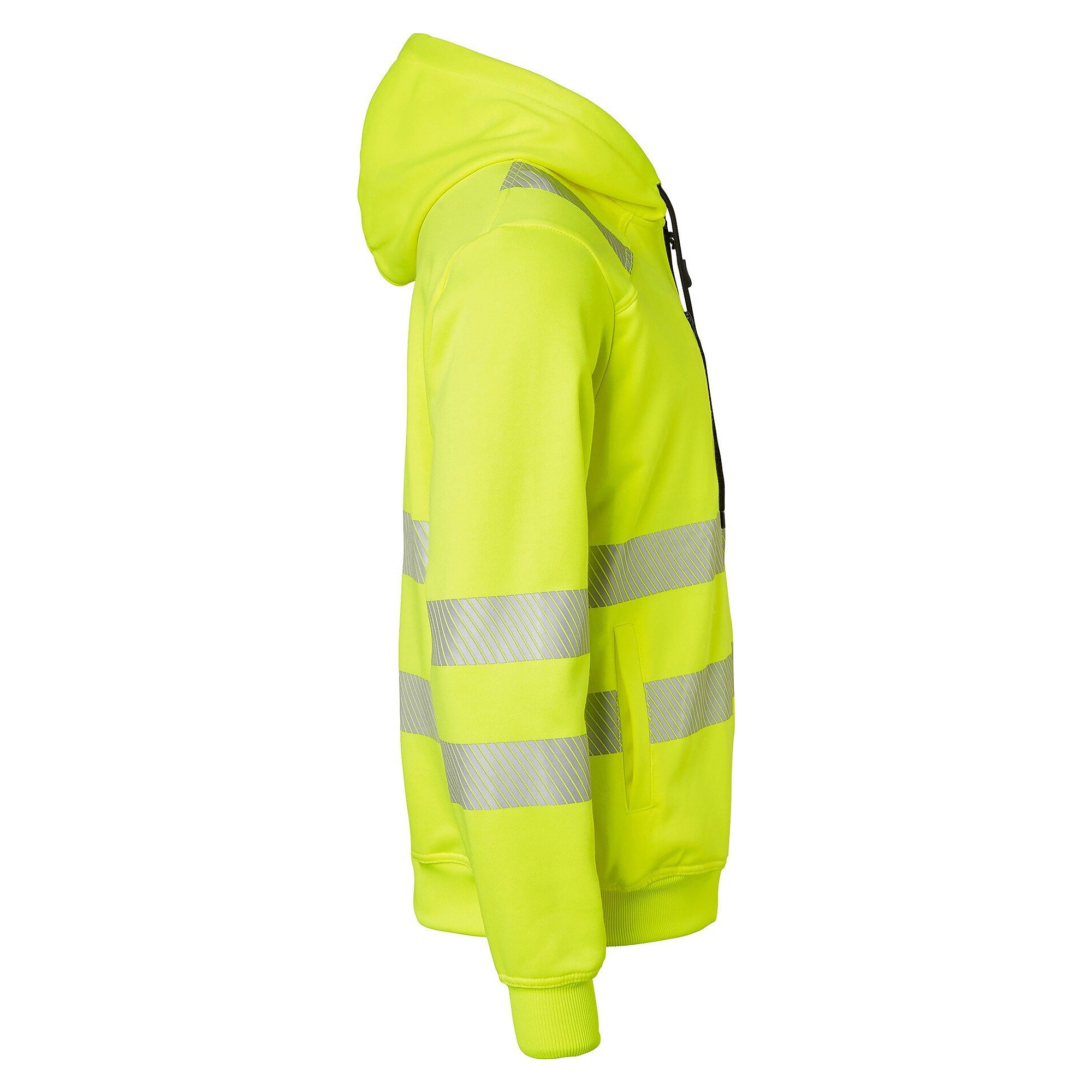 Sweat à capuche zippé haute visibilité 271 à réflecteurs stretch, jaune fluo - Top Swede 1000863712