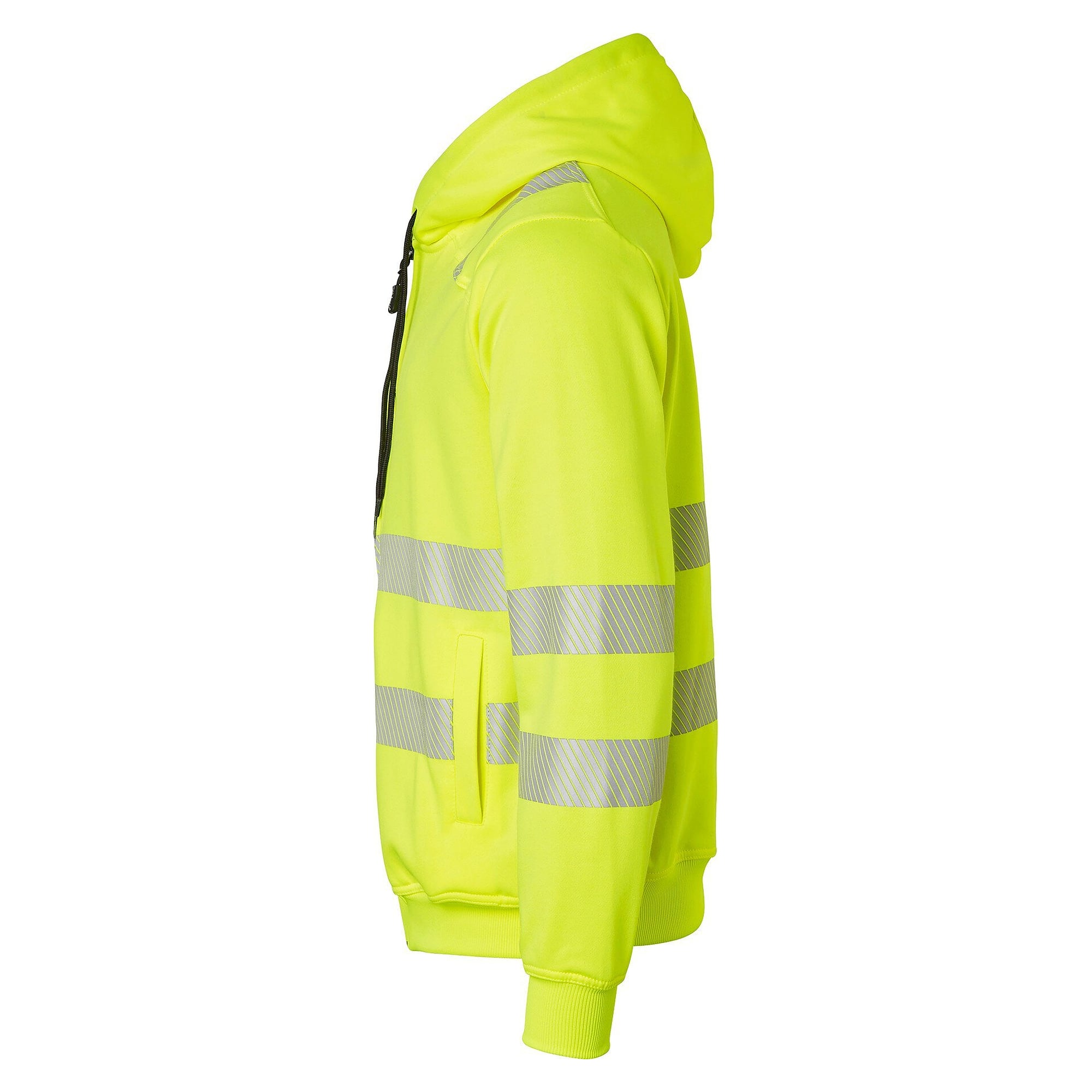 Sweat à capuche zippé haute visibilité 271 à réflecteurs stretch, jaune fluo - Top Swede 1000863712