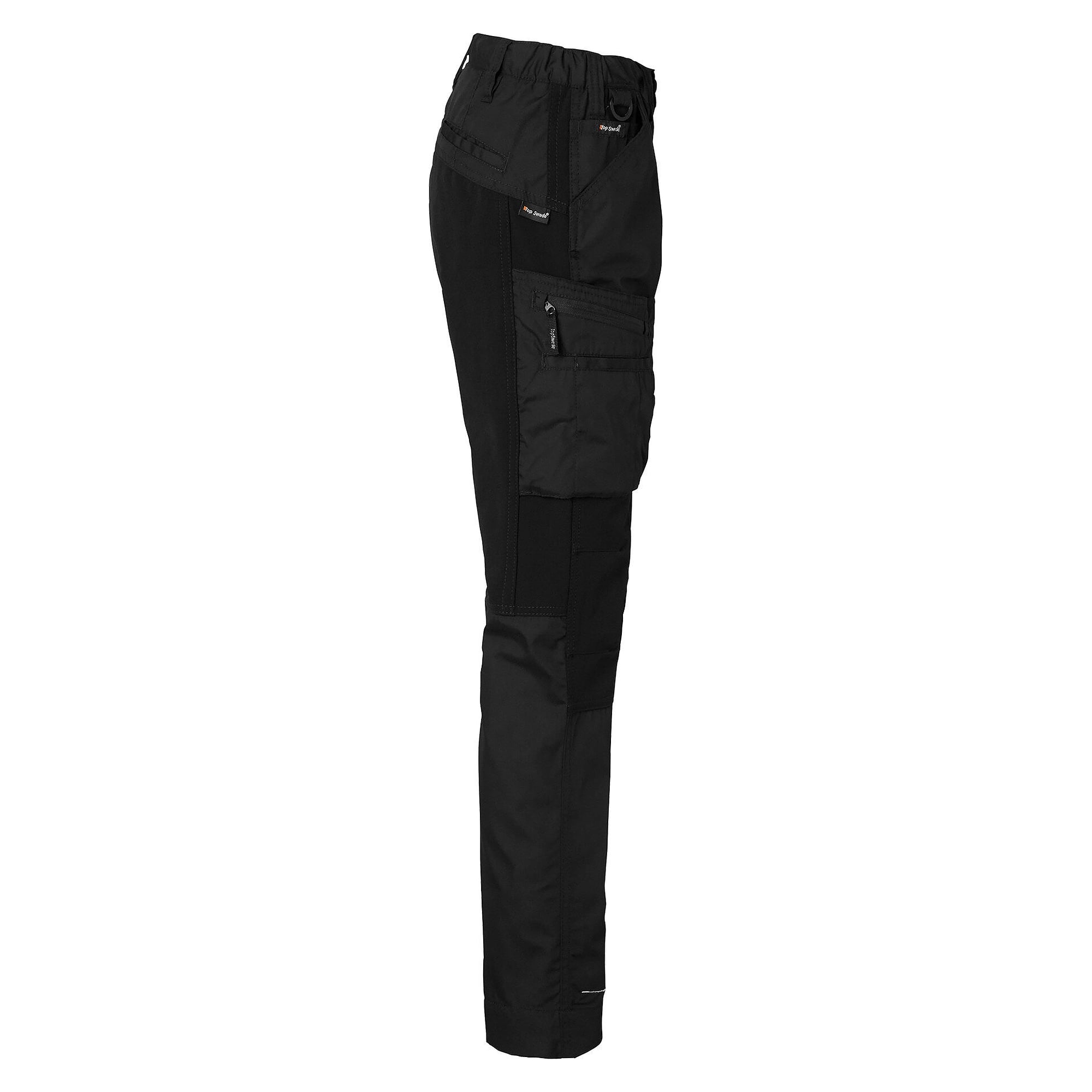 Damen-Arbeitshose 301 aus Stretch mit vorgeformten Knien und Beintaschen, schwarz - Top Swede 1000875001