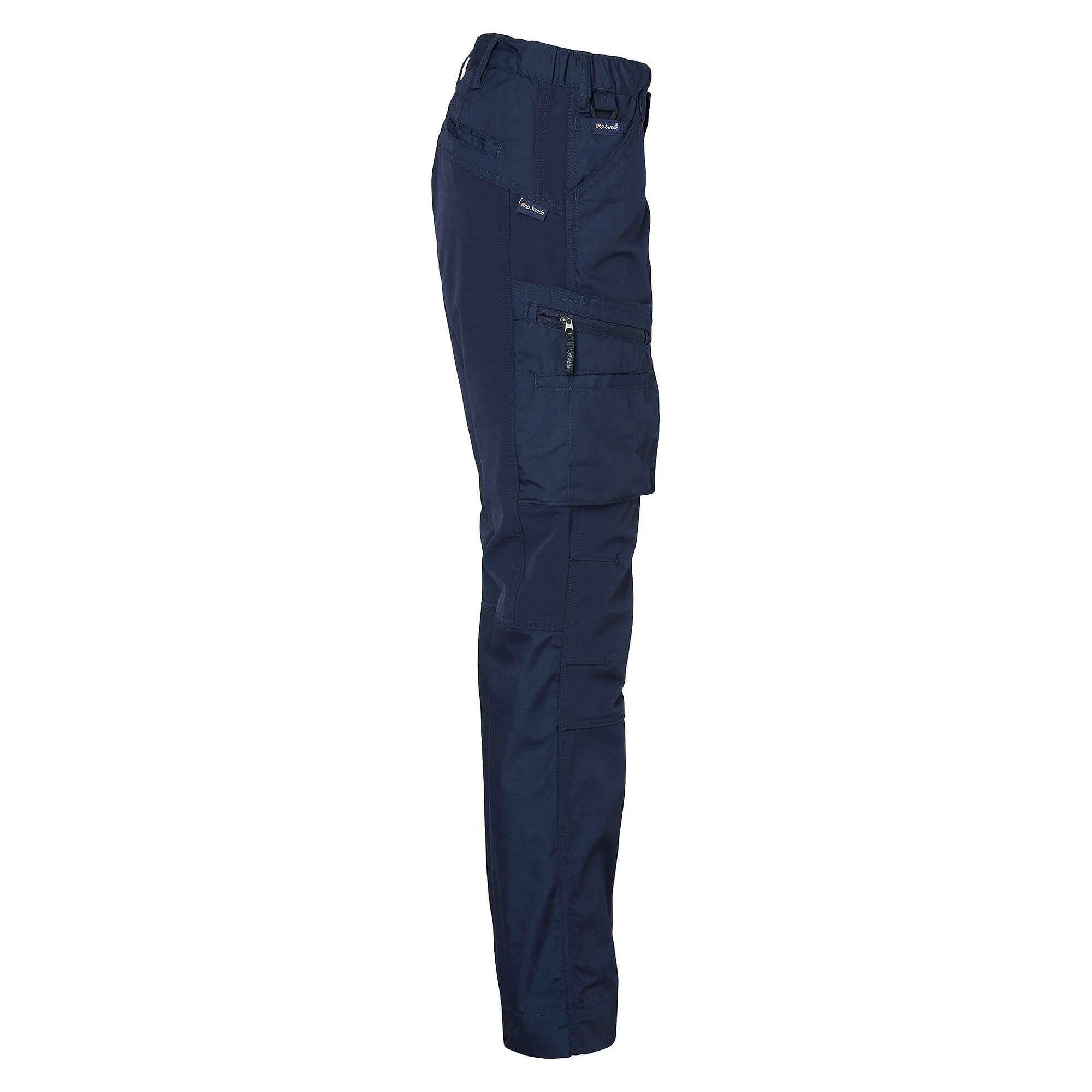 Damen-Arbeitshose 301 aus Stretch mit vorgeformten Knien und Beintaschen, marineblau - Top Swede 1000875403