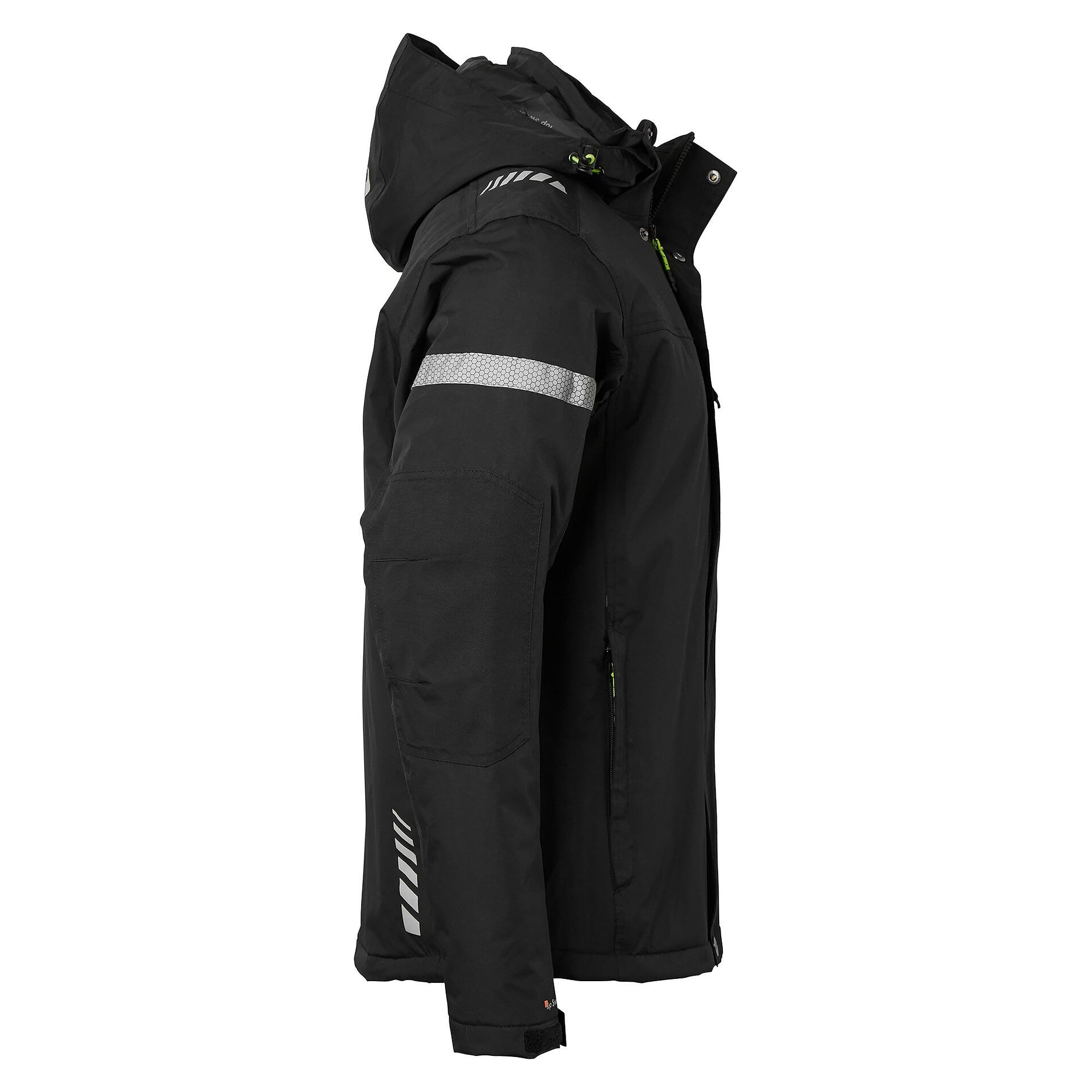 Herren-Winterjacke 350 schwarz, EN 343 Klasse 3, gestepptes Futter, abnehmbare Kapuze - Top Swede 1000890001