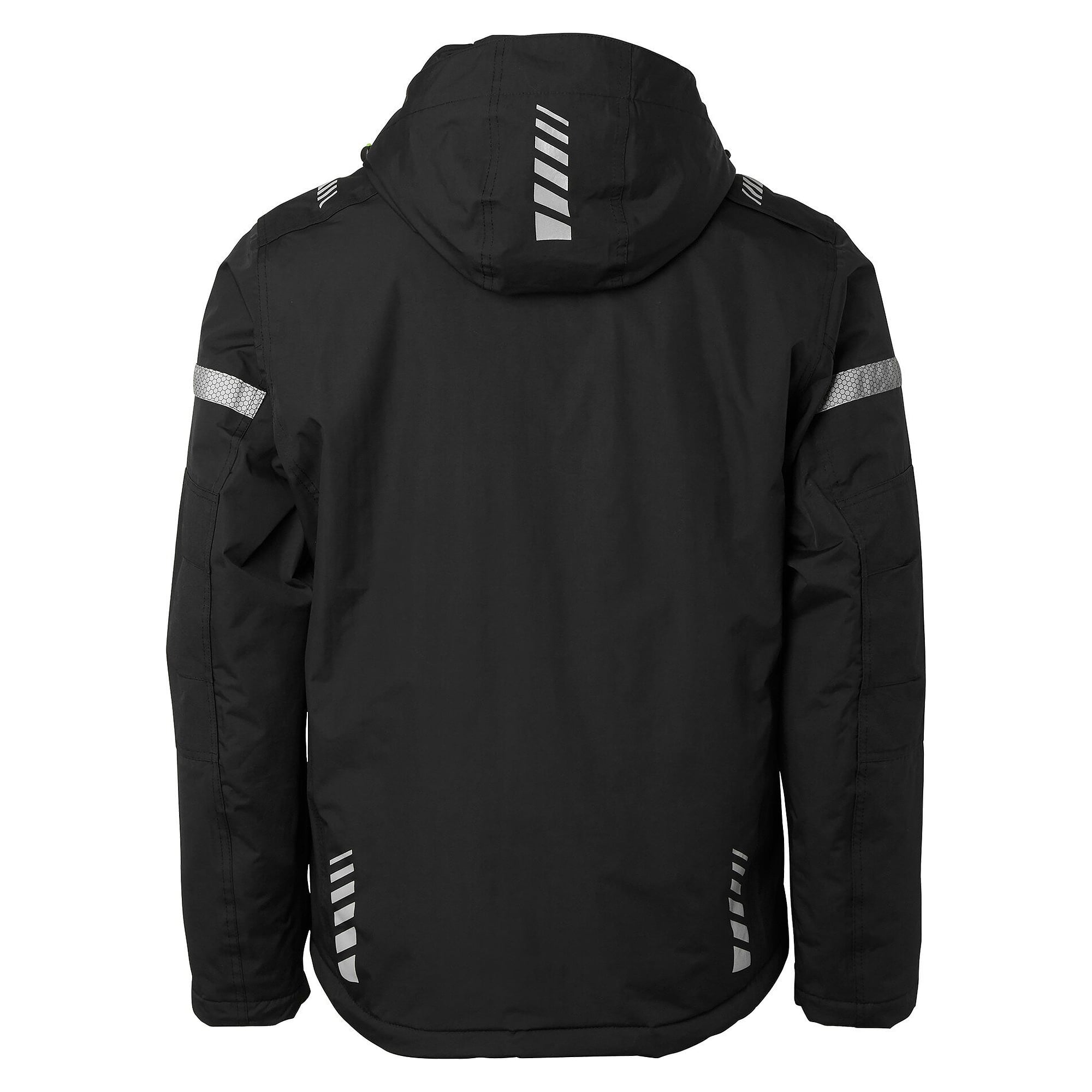 Herren-Winterjacke 350 schwarz, EN 343 Klasse 3, gestepptes Futter, abnehmbare Kapuze - Top Swede 1000890001