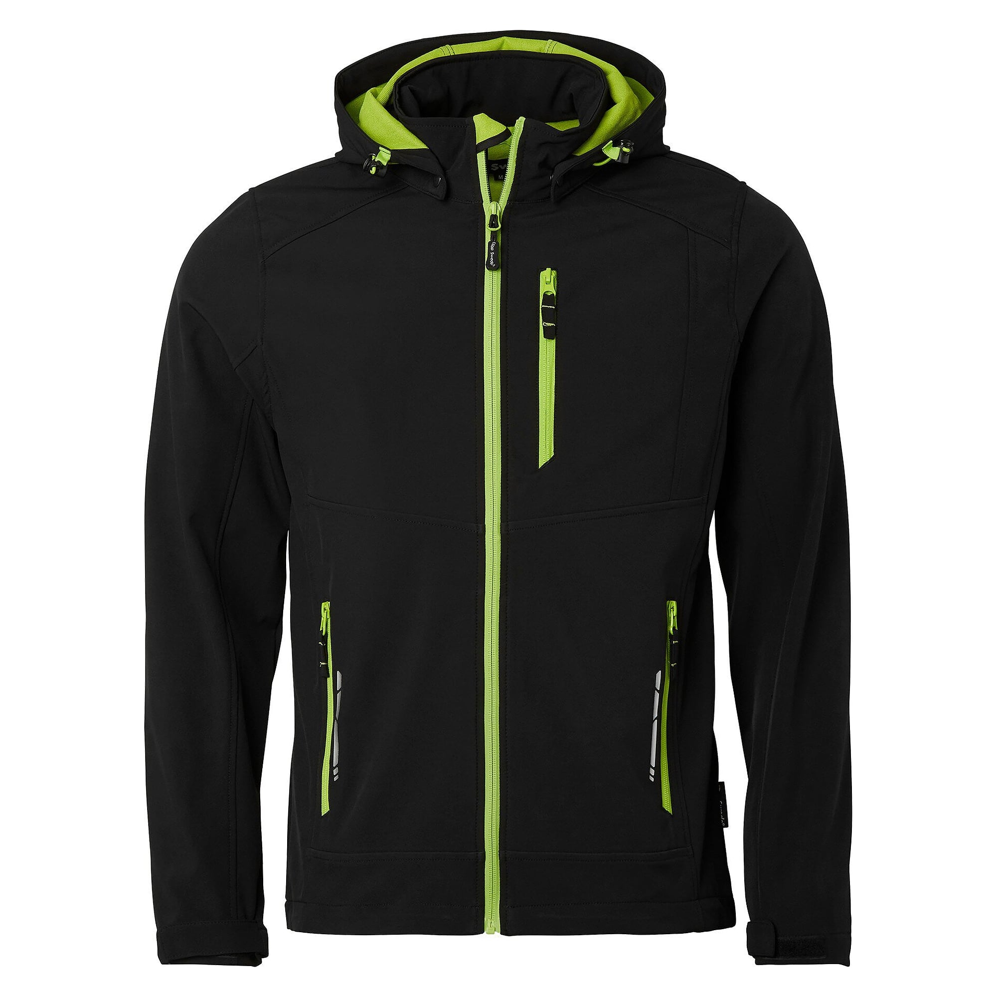Veste softshell trois couches homme à capuche amovible, noir - Top Swede 1000891001