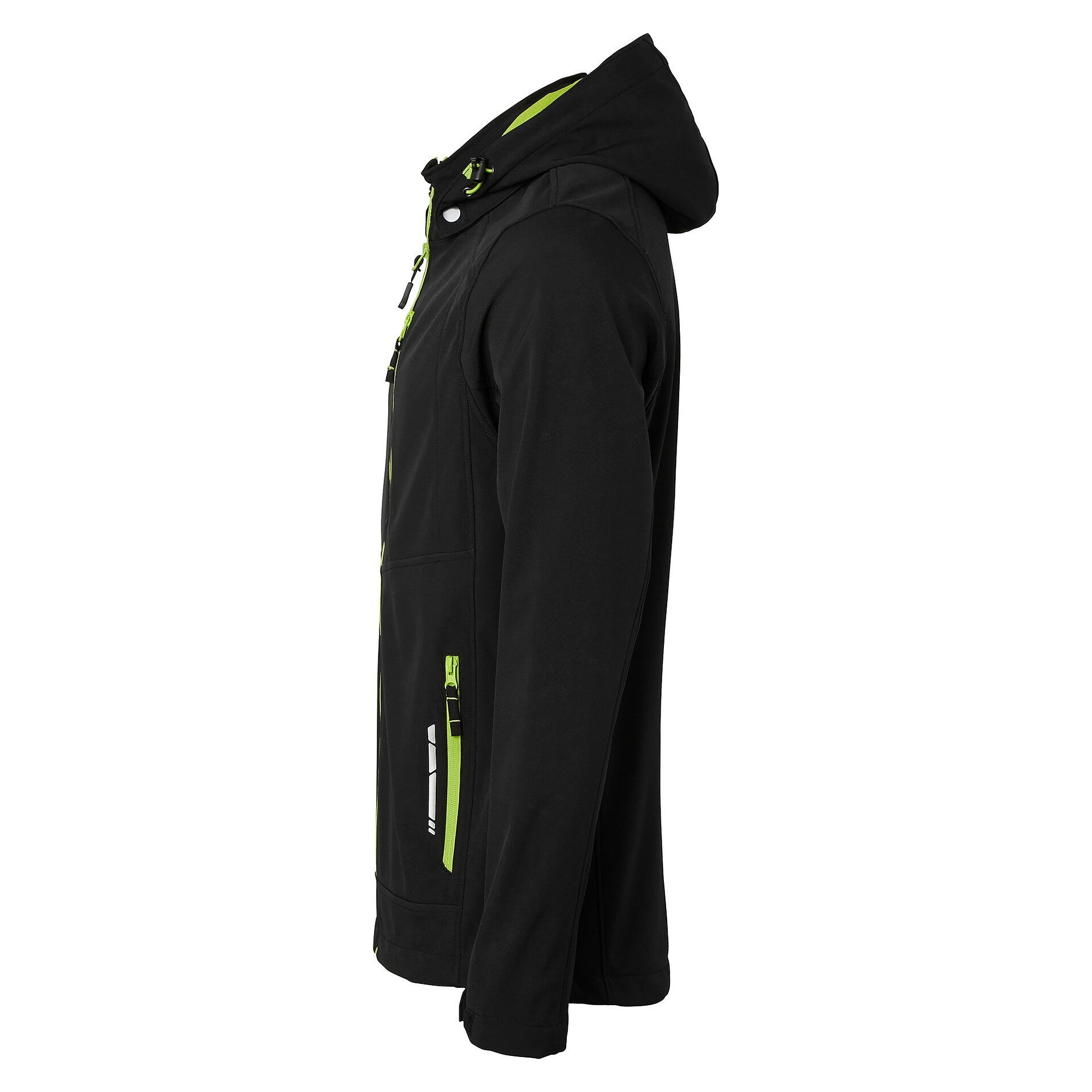 Dreilagige Softshelljacke Herren mit abnehmbarer Kapuze, schwarz - Top Swede 1000891001