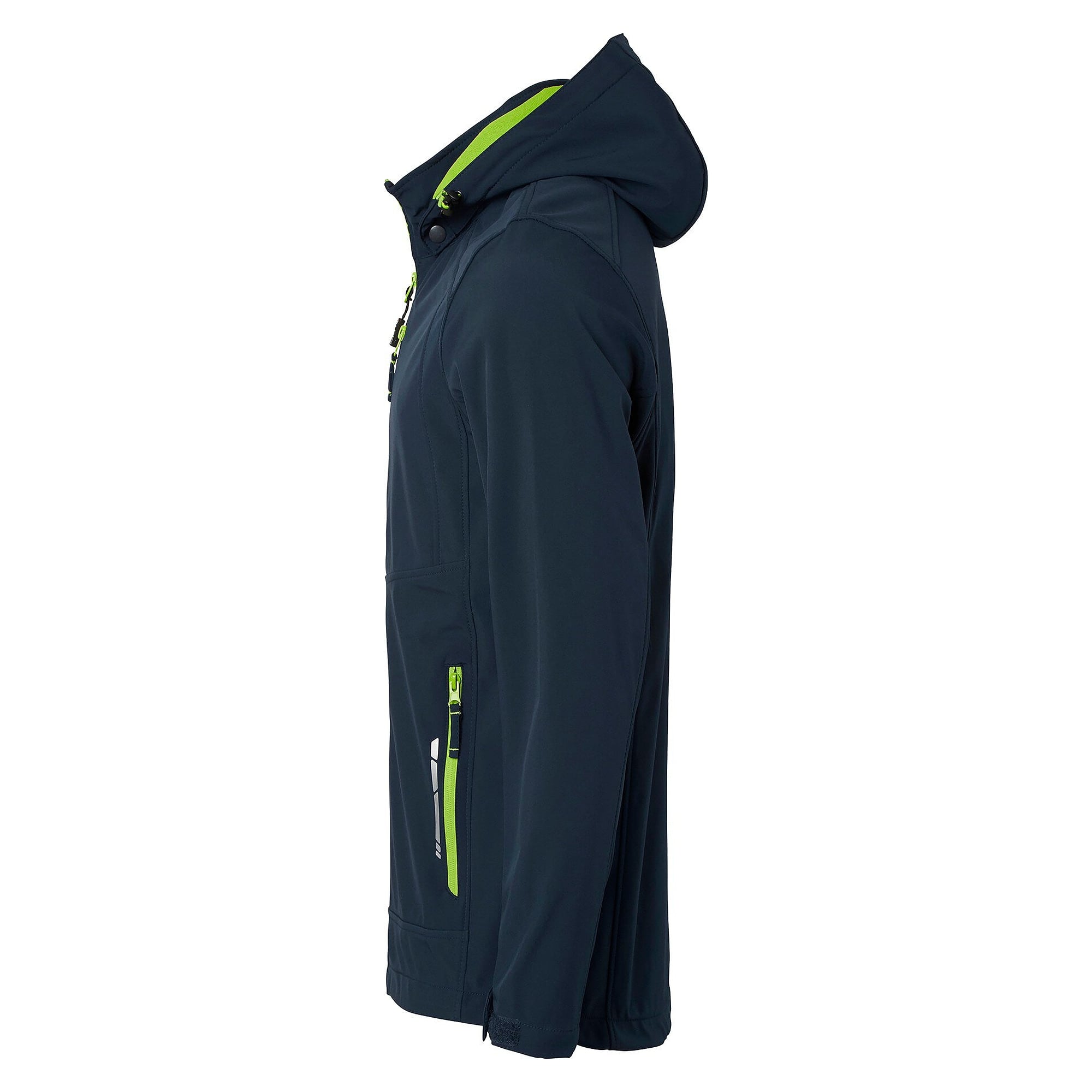 Dreilagige Softshelljacke Herren mit abnehmbarer Kapuze, navyblau - Top Swede 1000891403