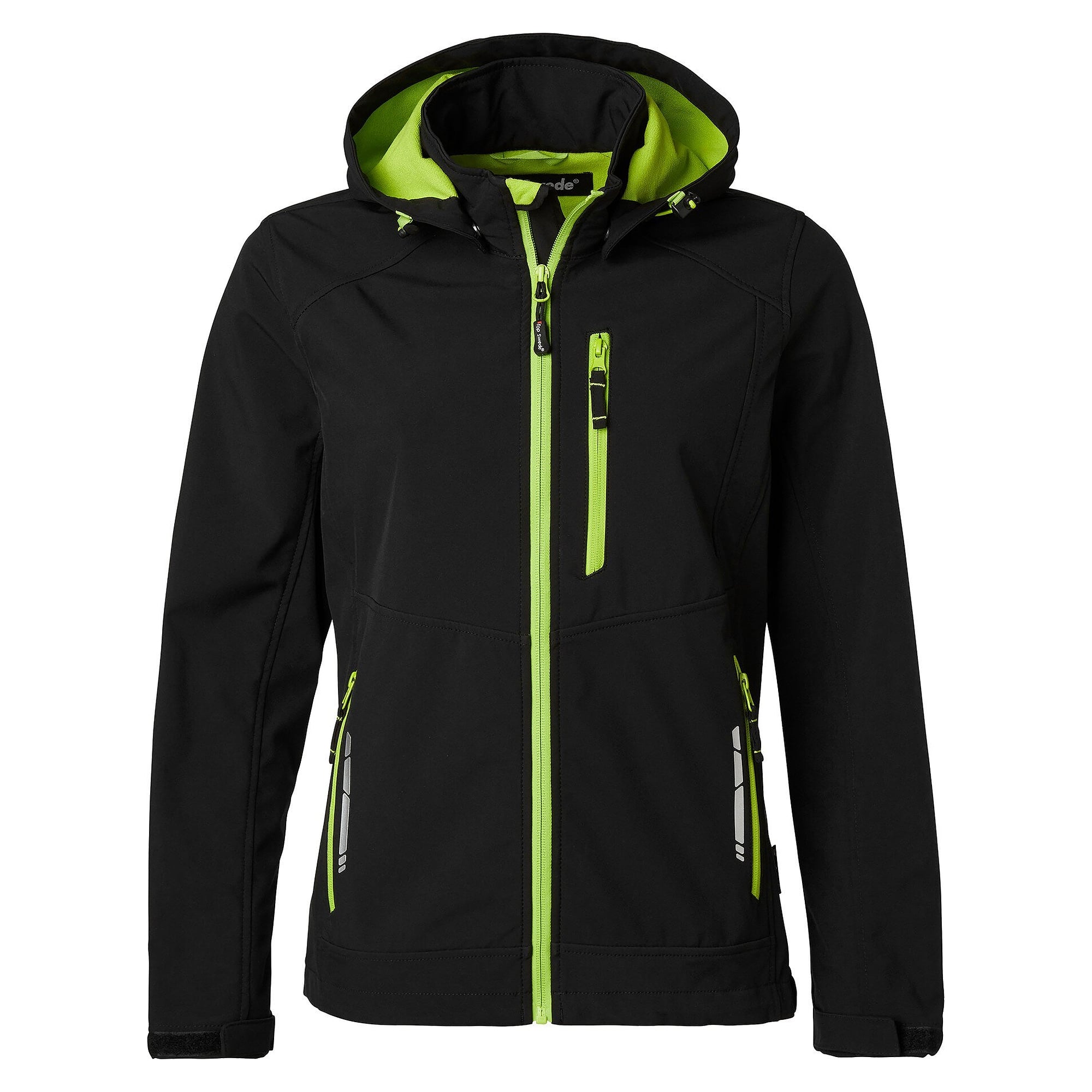 Veste softshell trois couches femme à capuche amovible, noir - Top Swede 1000892001