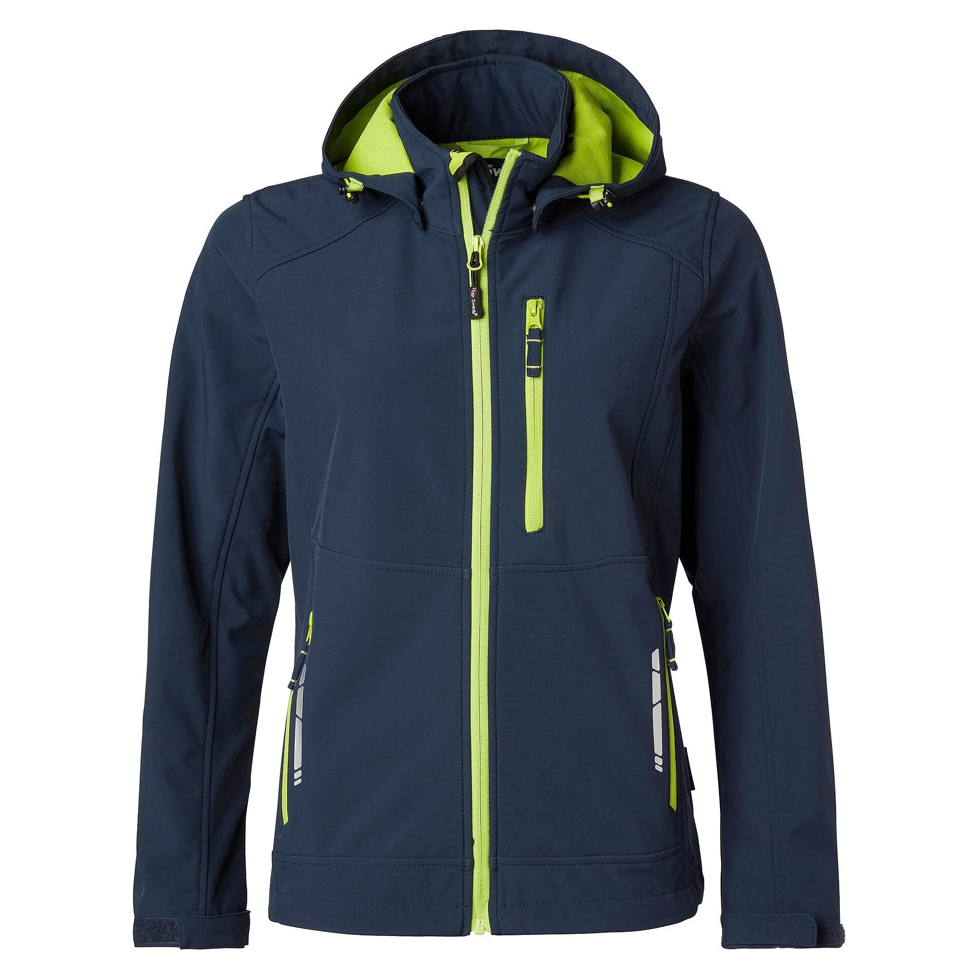 Veste softshell trois couches femme à capuche amovible, bleu marine - Top Swede 1000892403