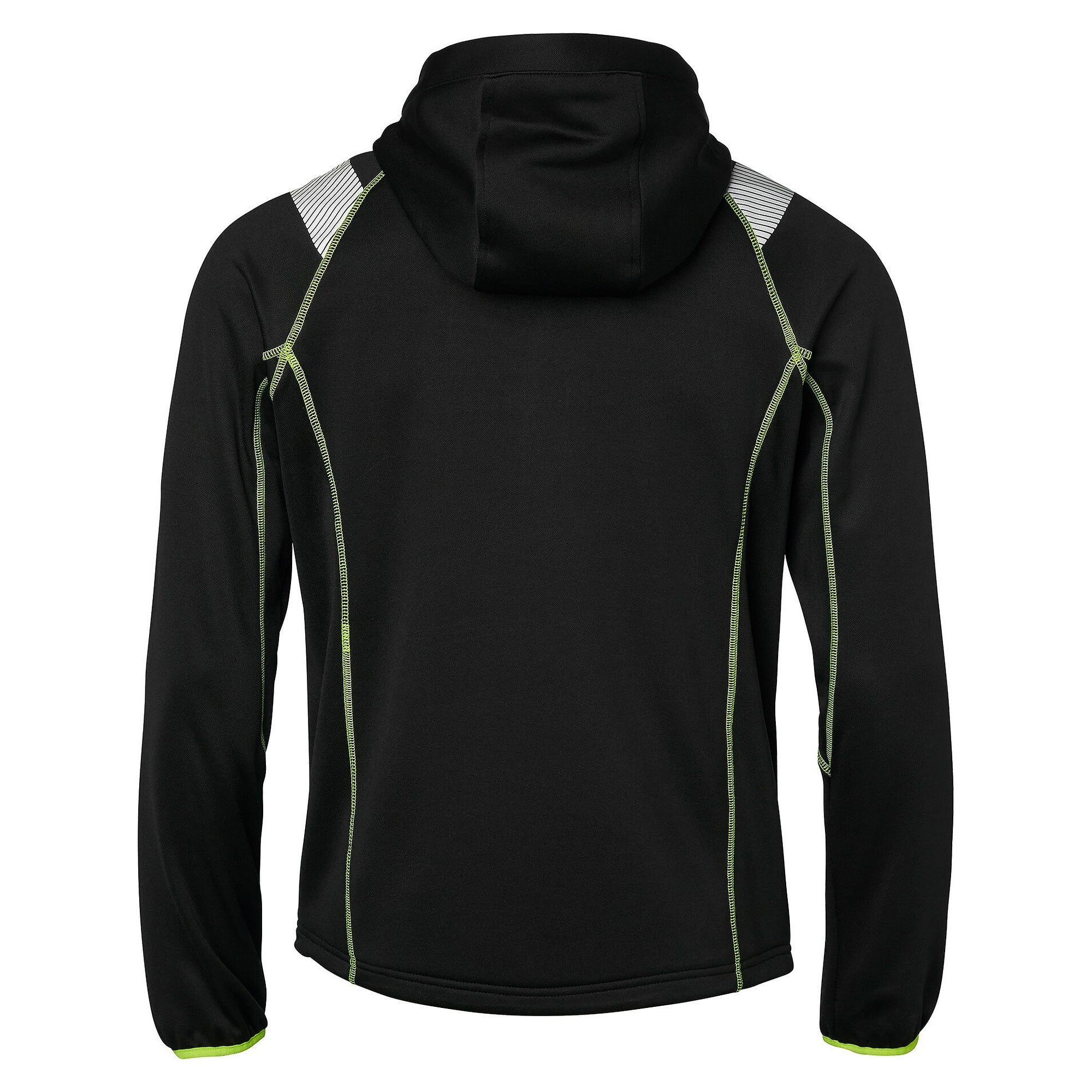 Kapuzen-Sweatjacke 353 mit Fleece-Innenseite und Reflexbesätzen, Unisex, schwarz - Top Swede 1000894001